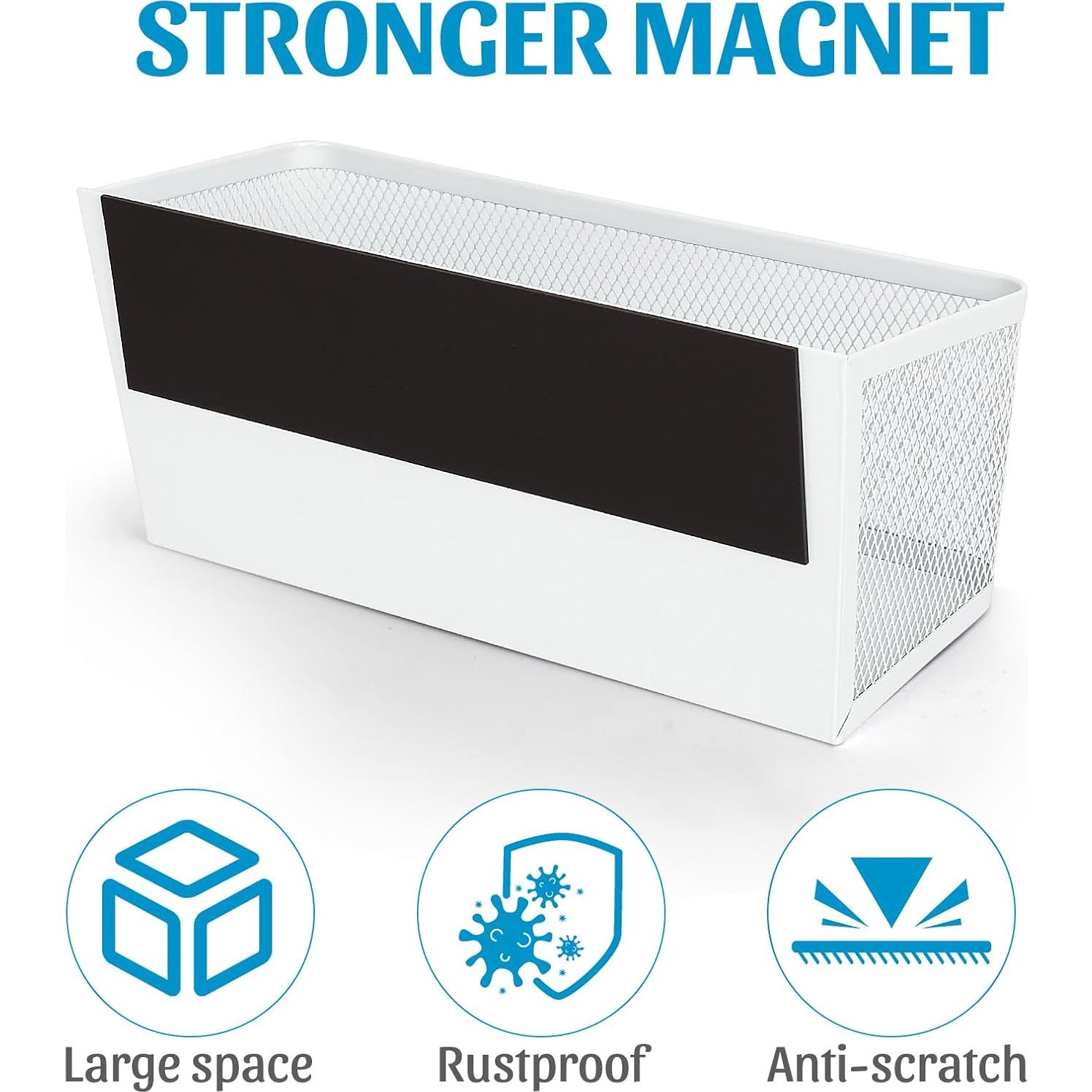 Estante de Especias Magnético VAlinks 2 Piezas Blanco 27.94cm