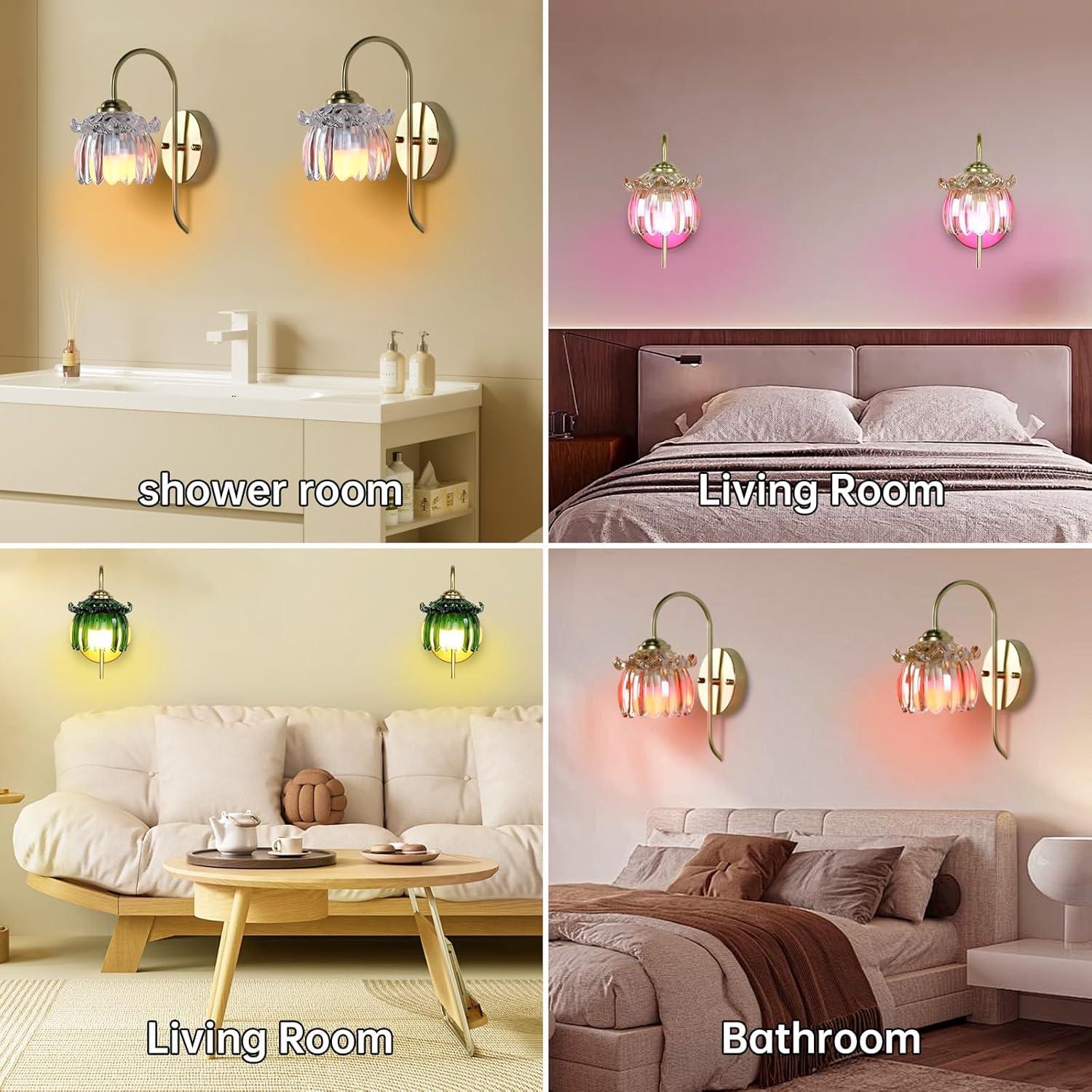 Aplique de Pared Vintage GEEZO Recargable con Control Remoto