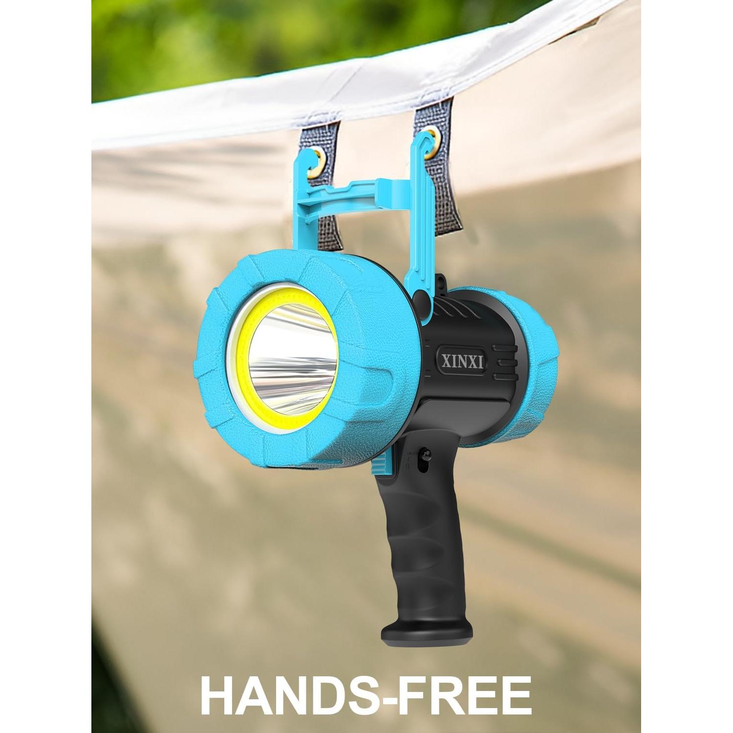 Linterna Recargable XINXI COB IP67 Azul 6 Modos 5000mAh