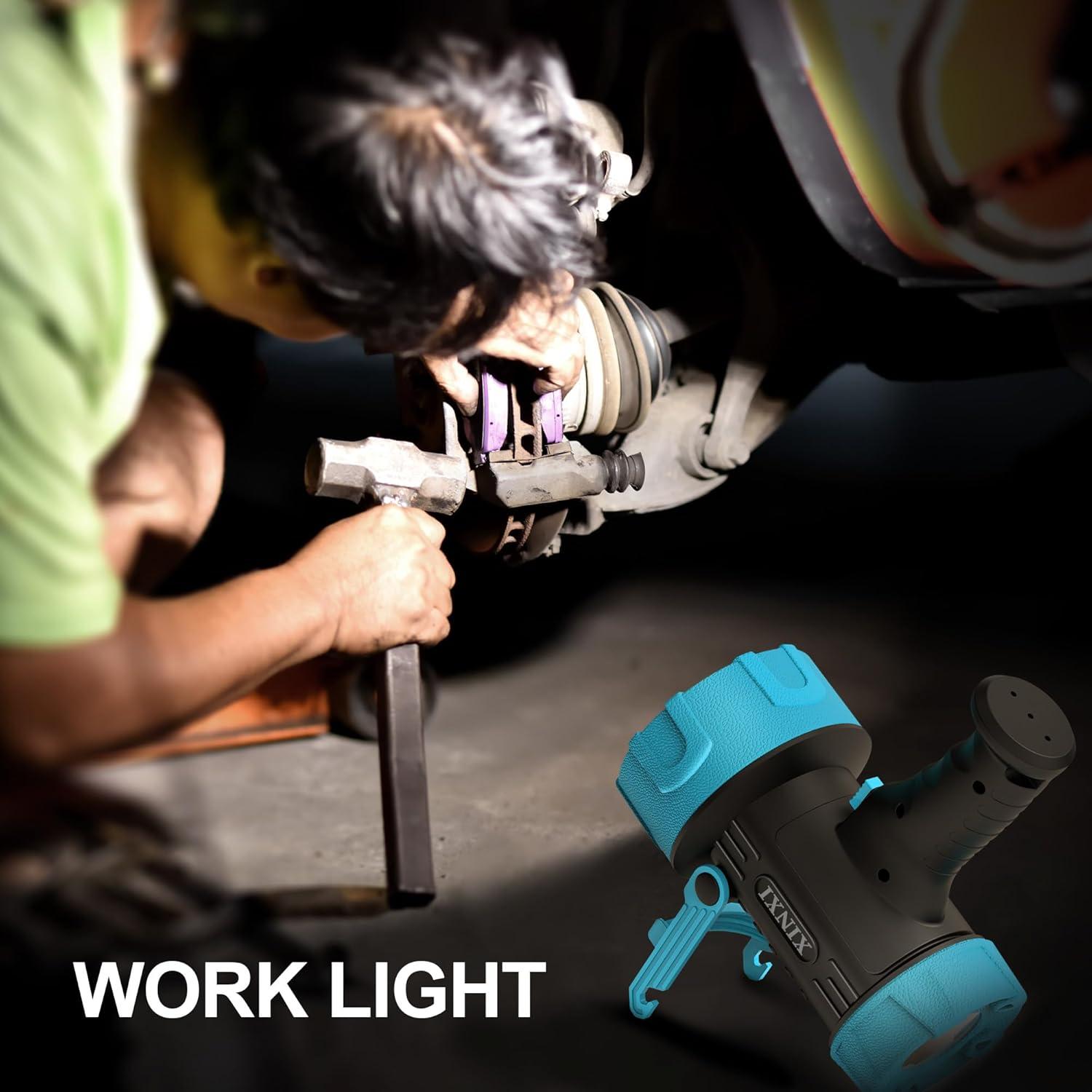 Linterna Recargable XINXI COB IP67 Azul 6 Modos 5000mAh