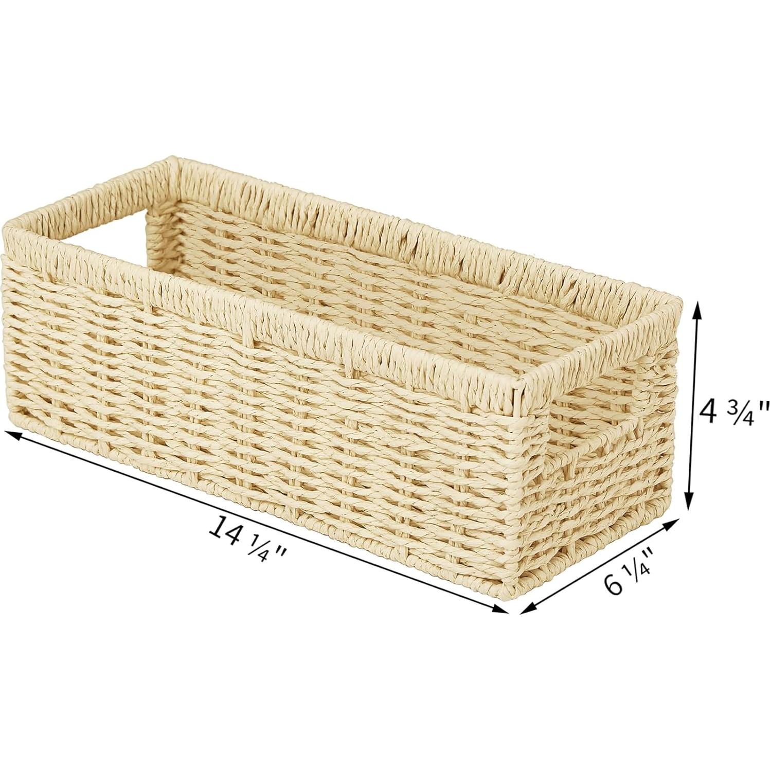 Cesta de Almacenamiento Vagusicc - Juego de 2, Mimbre Natural