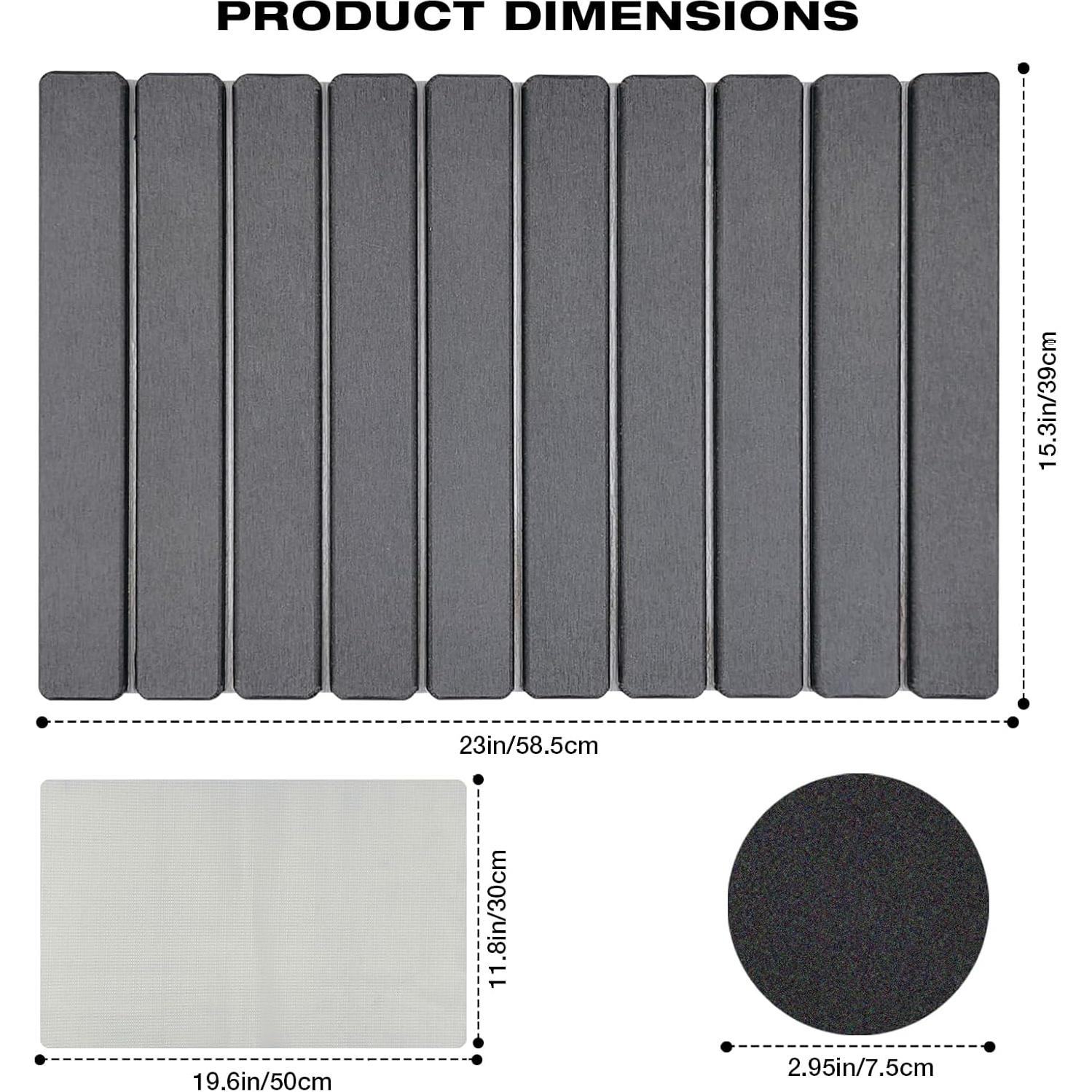 Mate de Secado Rápido RAIN SPIRIT 60x40 cm Gris Oscuro