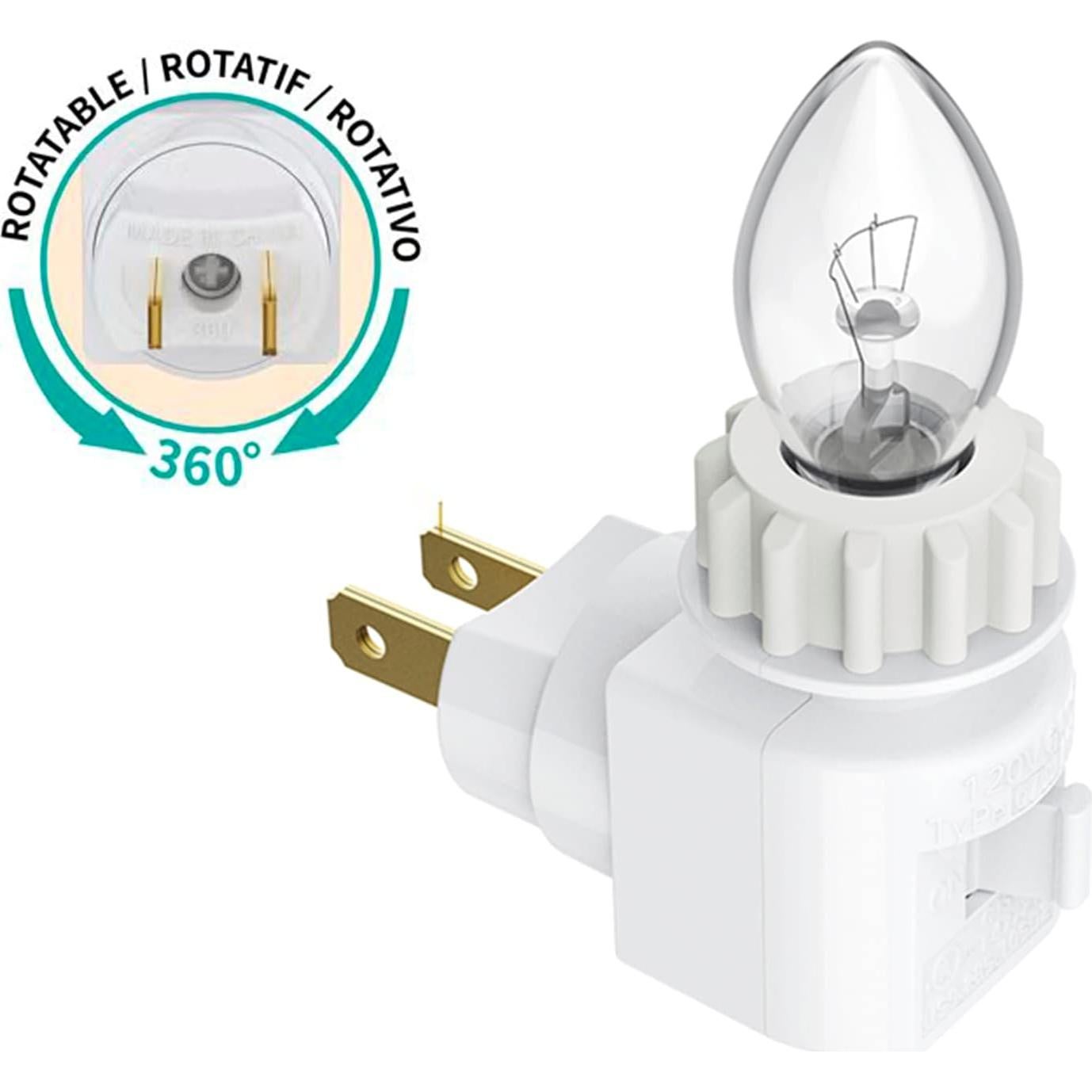 Lámpara de Sal del Himalaya Vartelen 2 Patas 7W Blanca