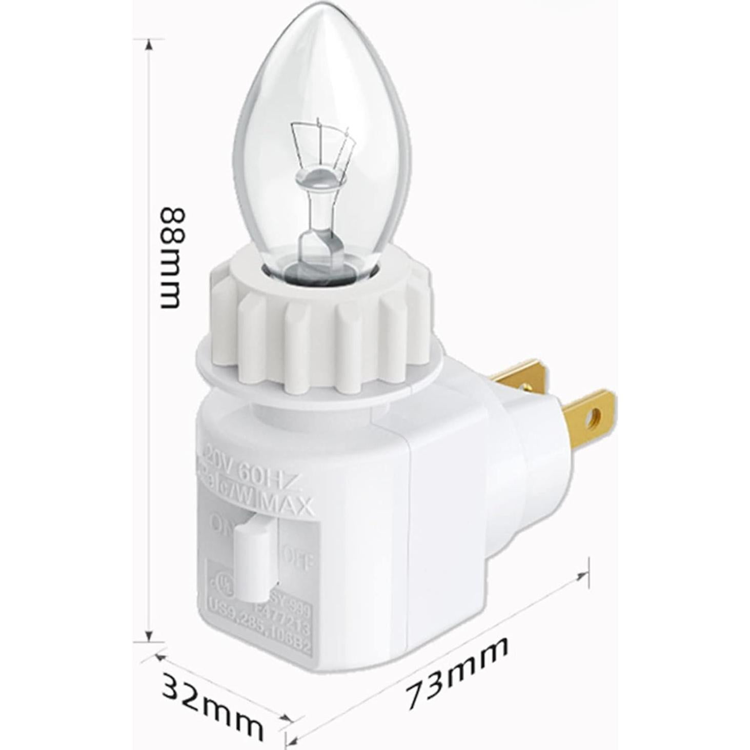 Lámpara de Sal del Himalaya Vartelen 2 Patas 7W Blanca