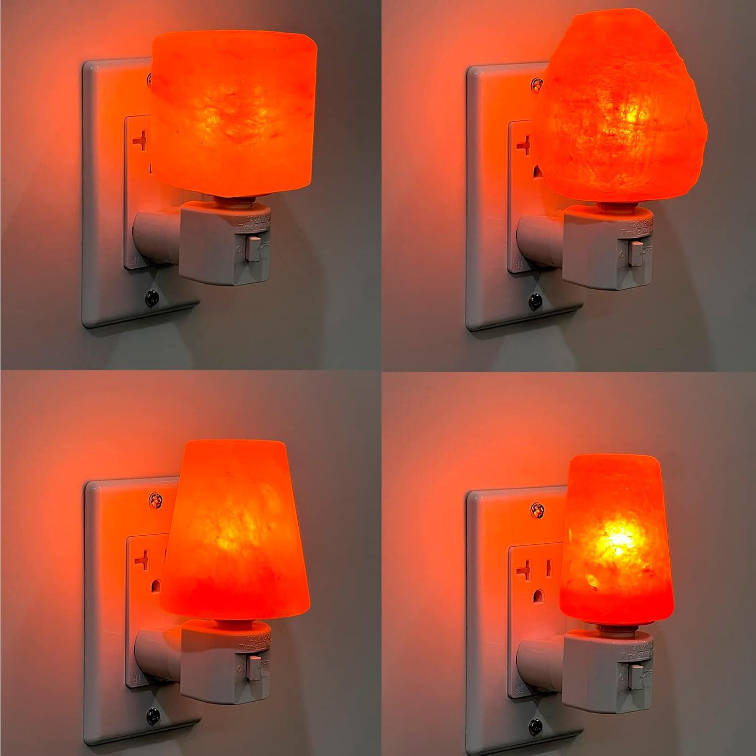 Lámpara de Sal del Himalaya Vartelen 2 Patas 7W Blanca