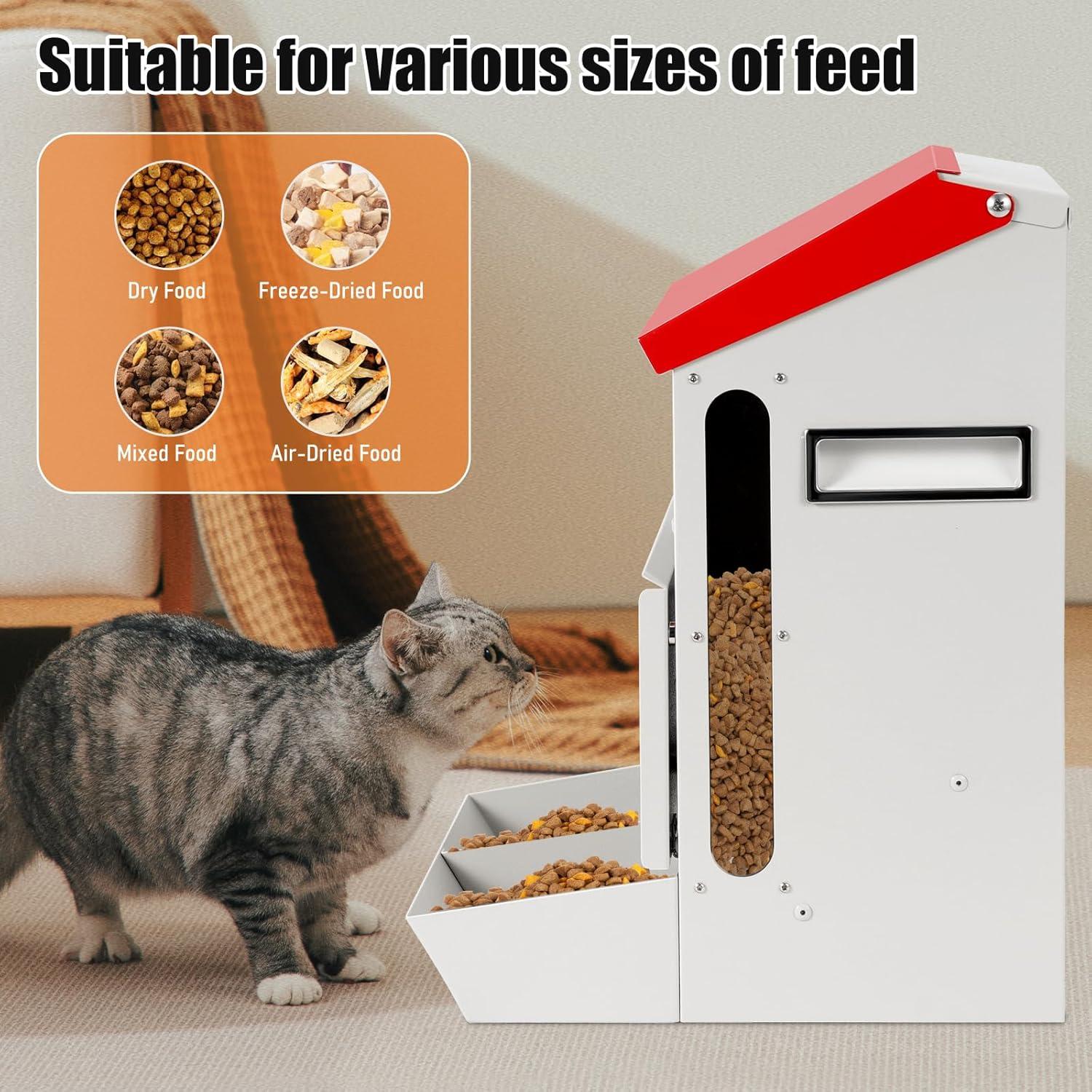 Comedero Automático Doble PAULOZYN 12L para Gatos y Perros