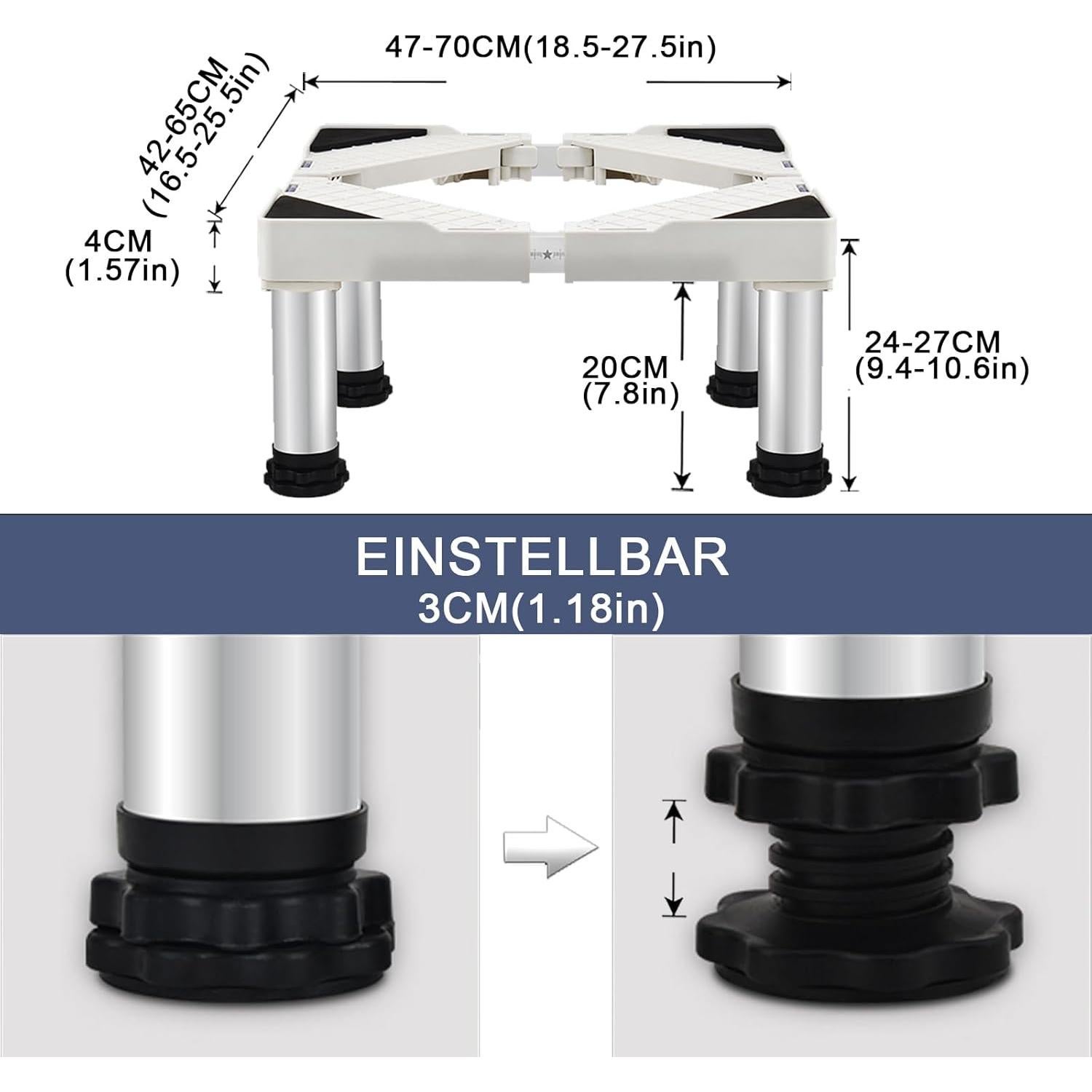 Soporte Ajustable para Electrodomésticos Yulin 20-29"