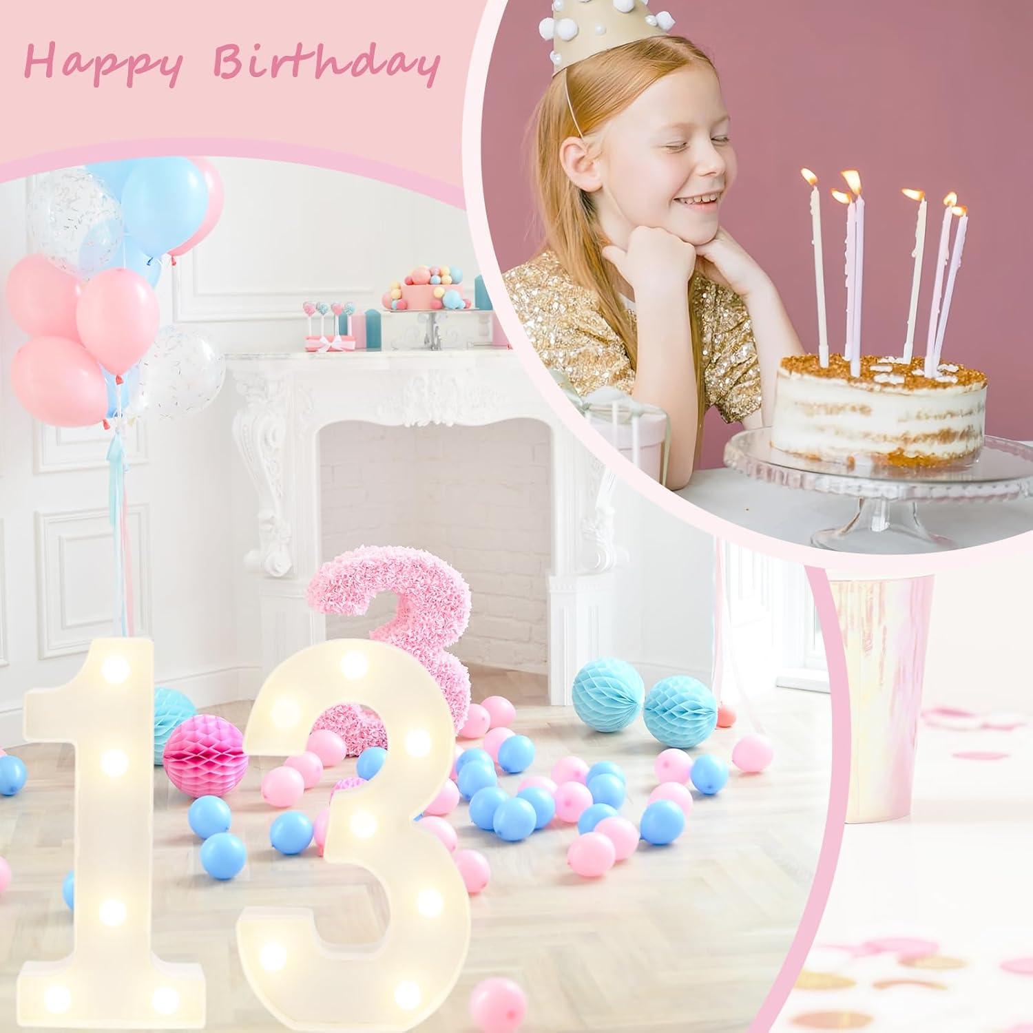 Números Decorativos LED 13 IFDGCTK Iluminación Cálida