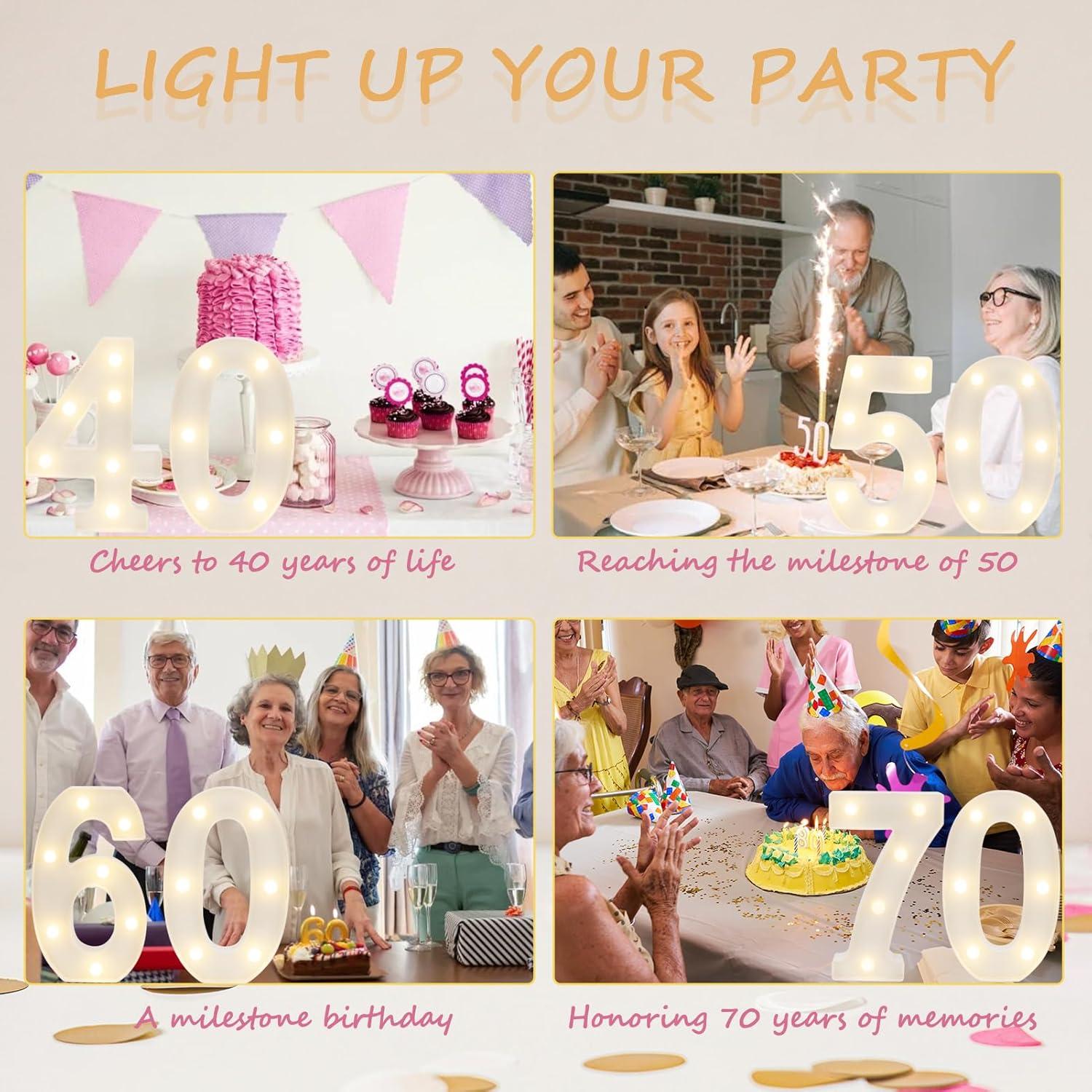 Números Decorativos LED 13 IFDGCTK Iluminación Cálida