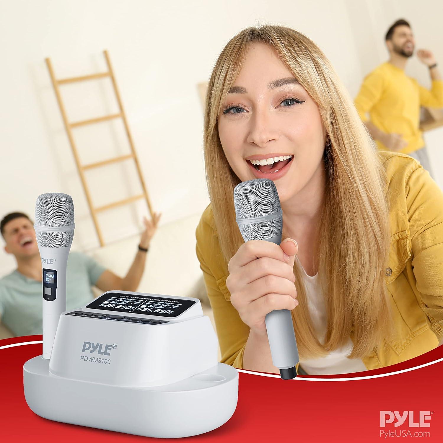 Sistema de Micrófono Inalámbrico Pyle PDWM3100.5 con 2 Micrófonos