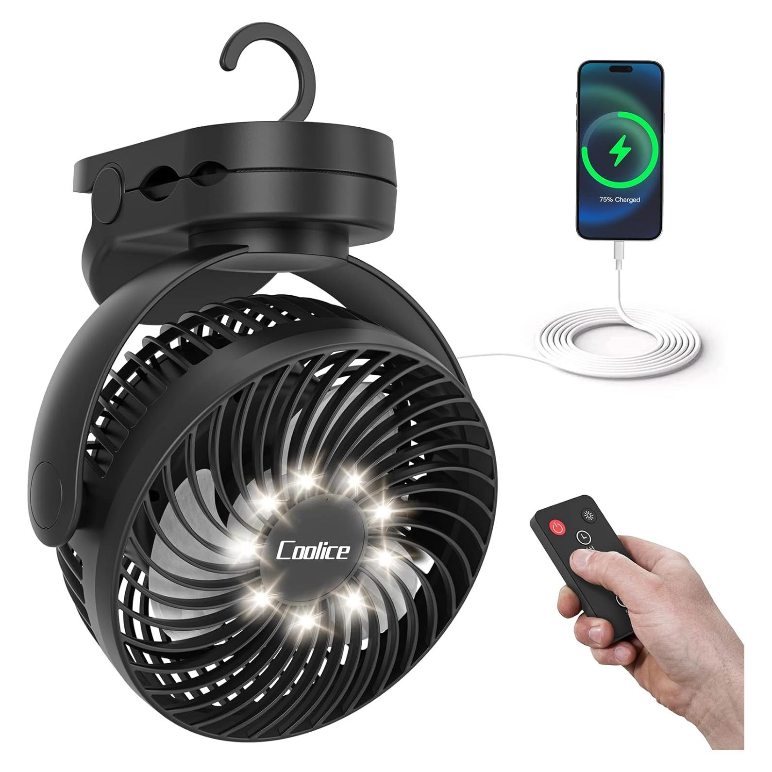 Ventilador de Camping Coolice YKLYFS01 12000mAh Control Remoto