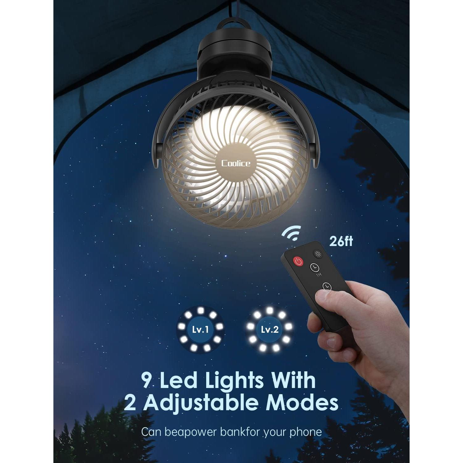 Ventilador de Camping Coolice YKLYFS01 12000mAh Control Remoto