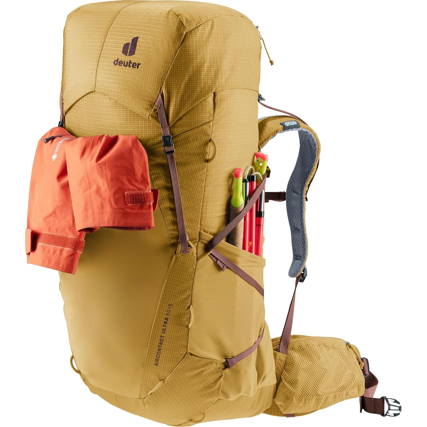 Mochila de Senderismo Deuter Aircontact Ultra 55L Savanna-Raisin