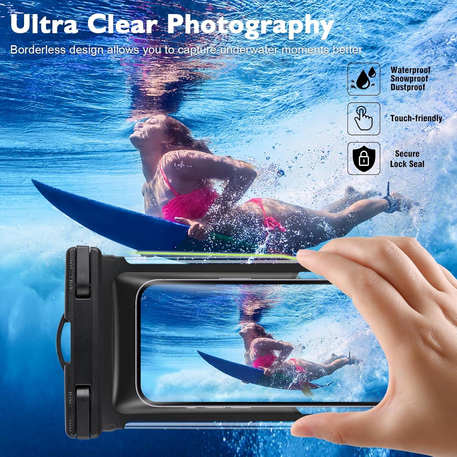 Paquete de 2 Bolsas Impermeables XFEXFE para Teléfono 19 cm