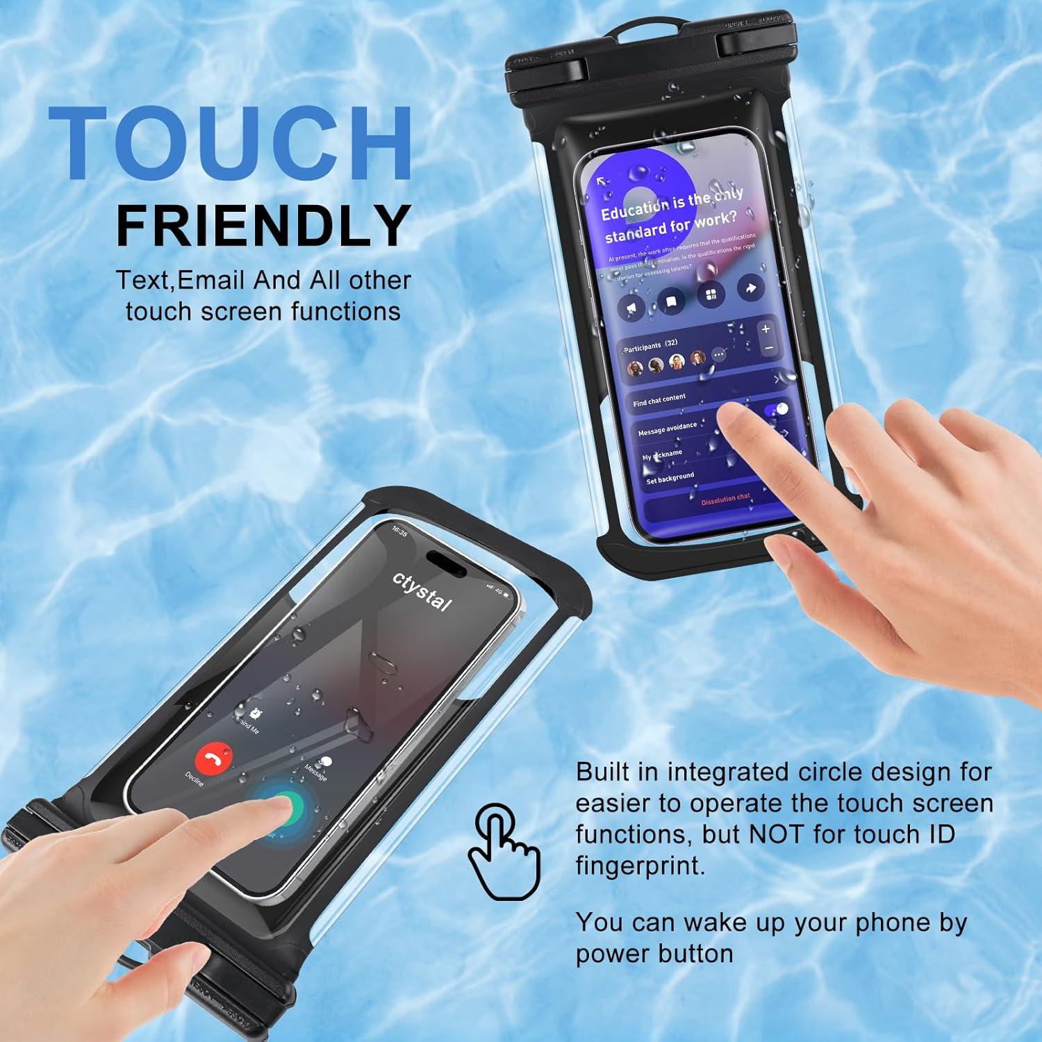 Paquete de 2 Bolsas Impermeables XFEXFE para Teléfono 19 cm