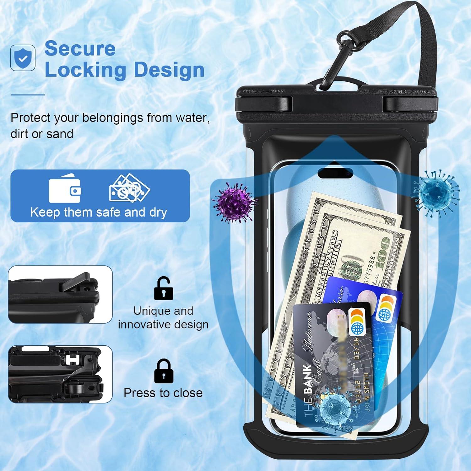 Paquete de 2 Bolsas Impermeables XFEXFE para Teléfono 19 cm