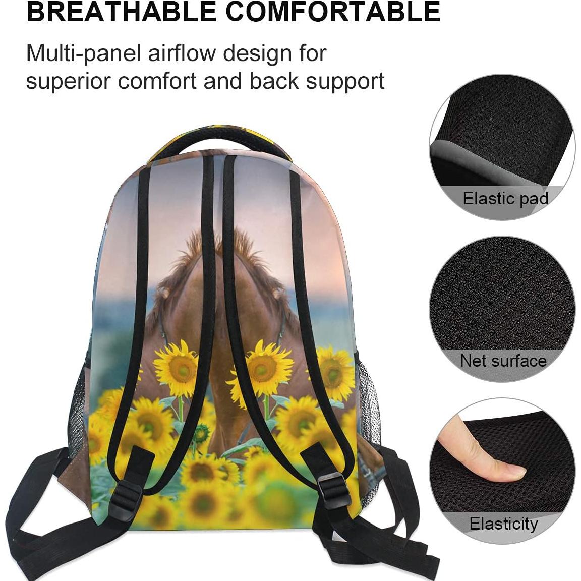 Mochila Escolar ALAZA para Niñas Caballo 29.2x20.3x40.6cm