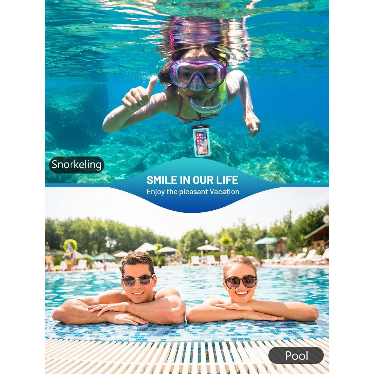 Funda Impermeable Universal PEORSEFI para Teléfono hasta 17,78 cm