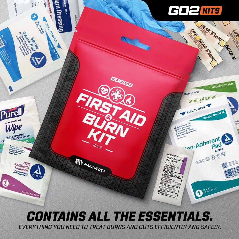 Kit de Primeros Auxilios para Quemaduras Go2Kits 1-Pack