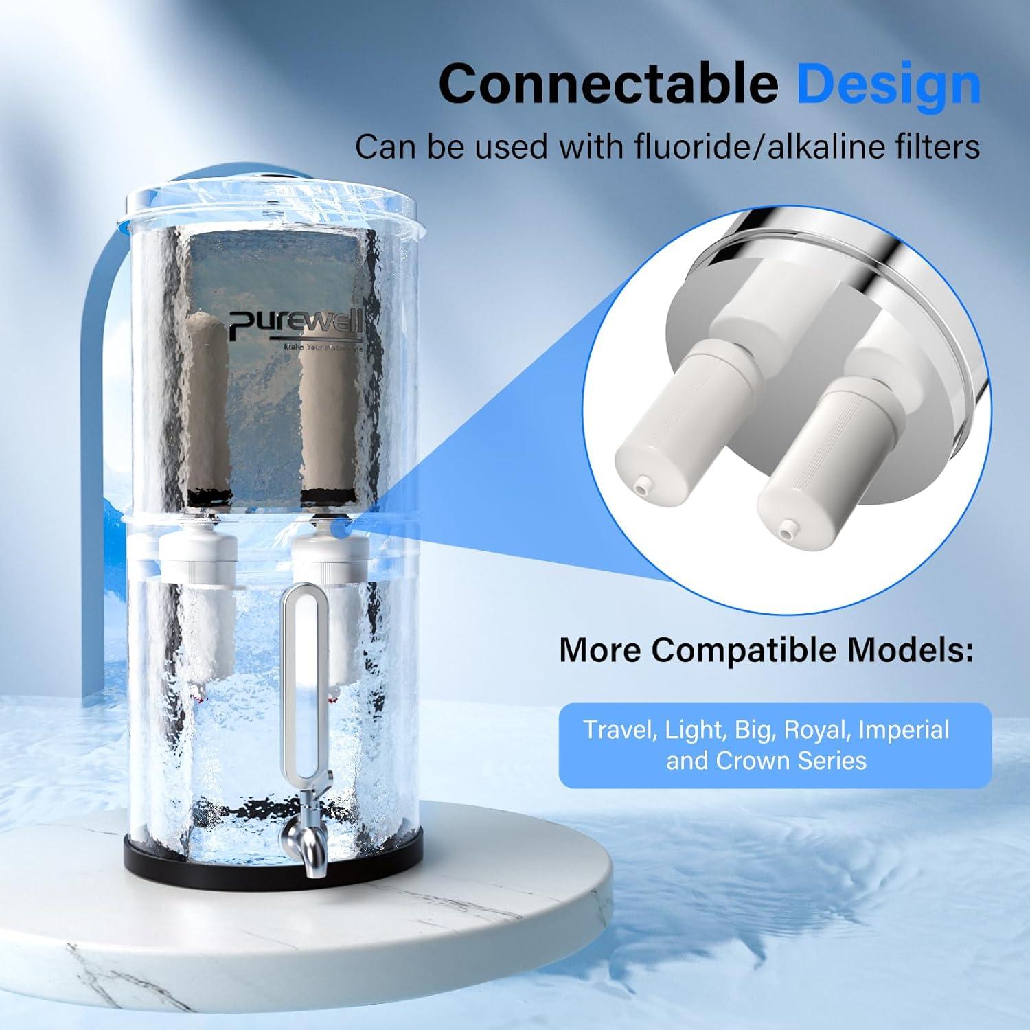 Filtros Cerámicos Purewell K8013 - Paquete de 2, Lavables, NSF