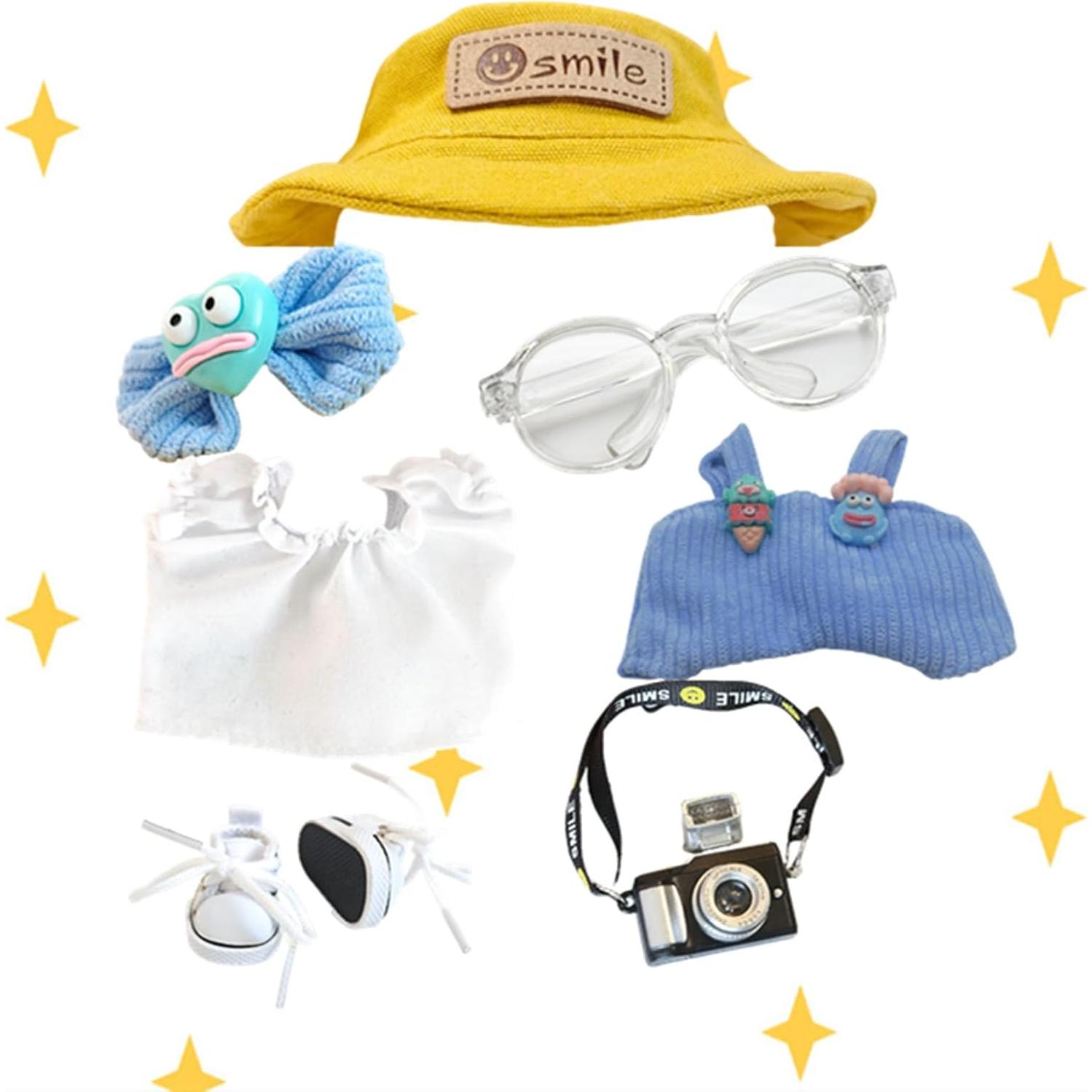 Set de Ropa para Muñecas Labubu 17cm - 7 Piezas Azul