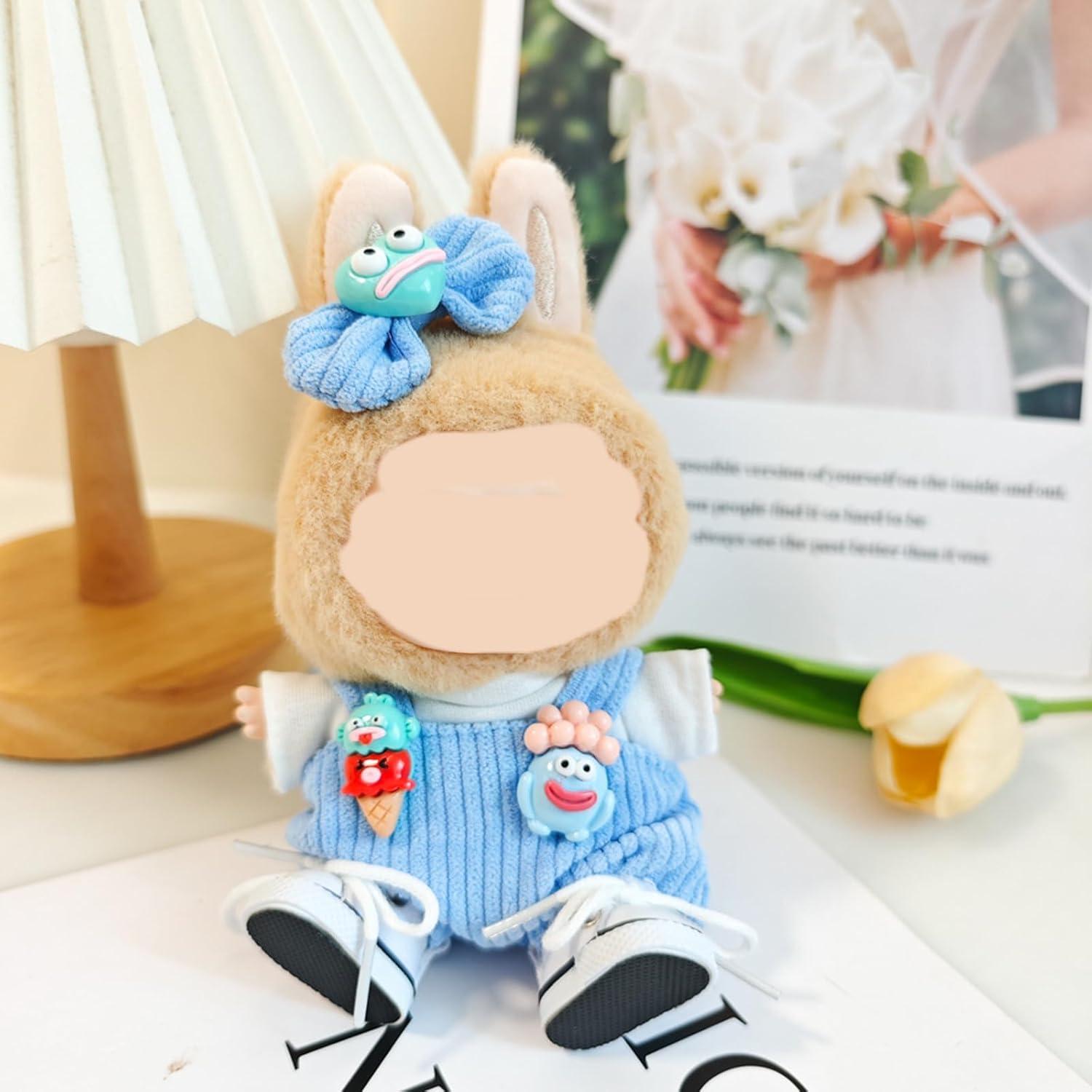 Set de Ropa para Muñecas Labubu 17cm - 7 Piezas Azul