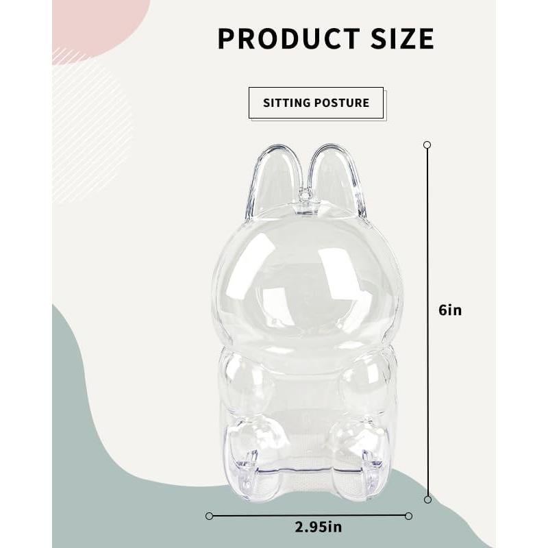 Funda Protectora LABUBU para Coleccionables - Policarbonato 8x7.5x15.2cm