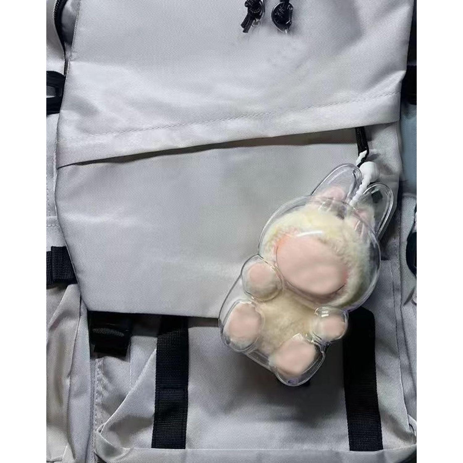 Funda Protectora Acrílica 360° para Muñeca Labubu - Modelo Sentado