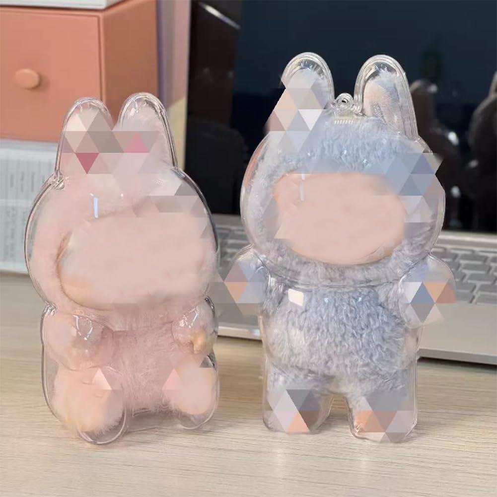 Funda Protectora Acrílica 360° para Muñeca Labubu - Modelo Sentado