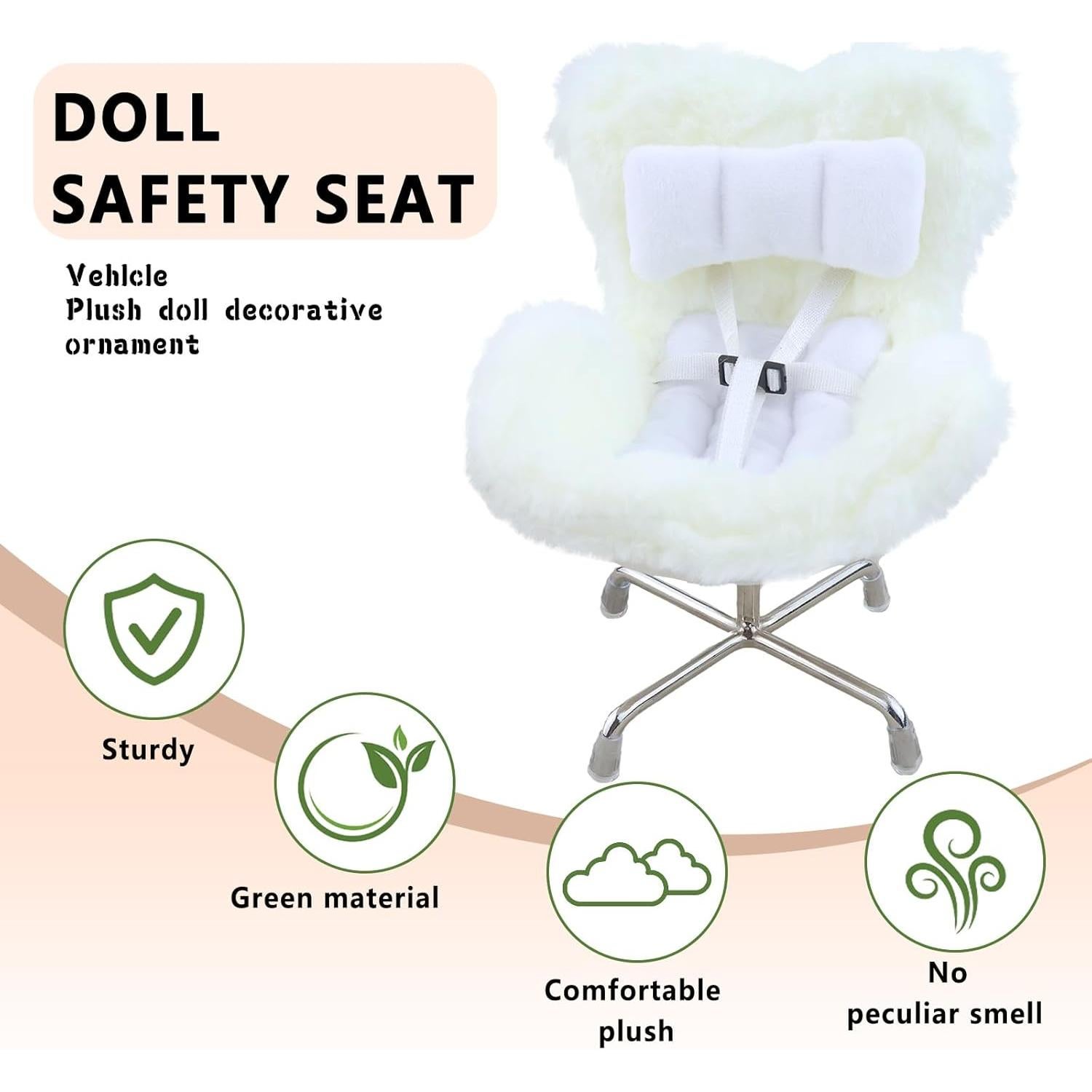 Asiento de coche para muñecas HiOKOU con clip ventilación