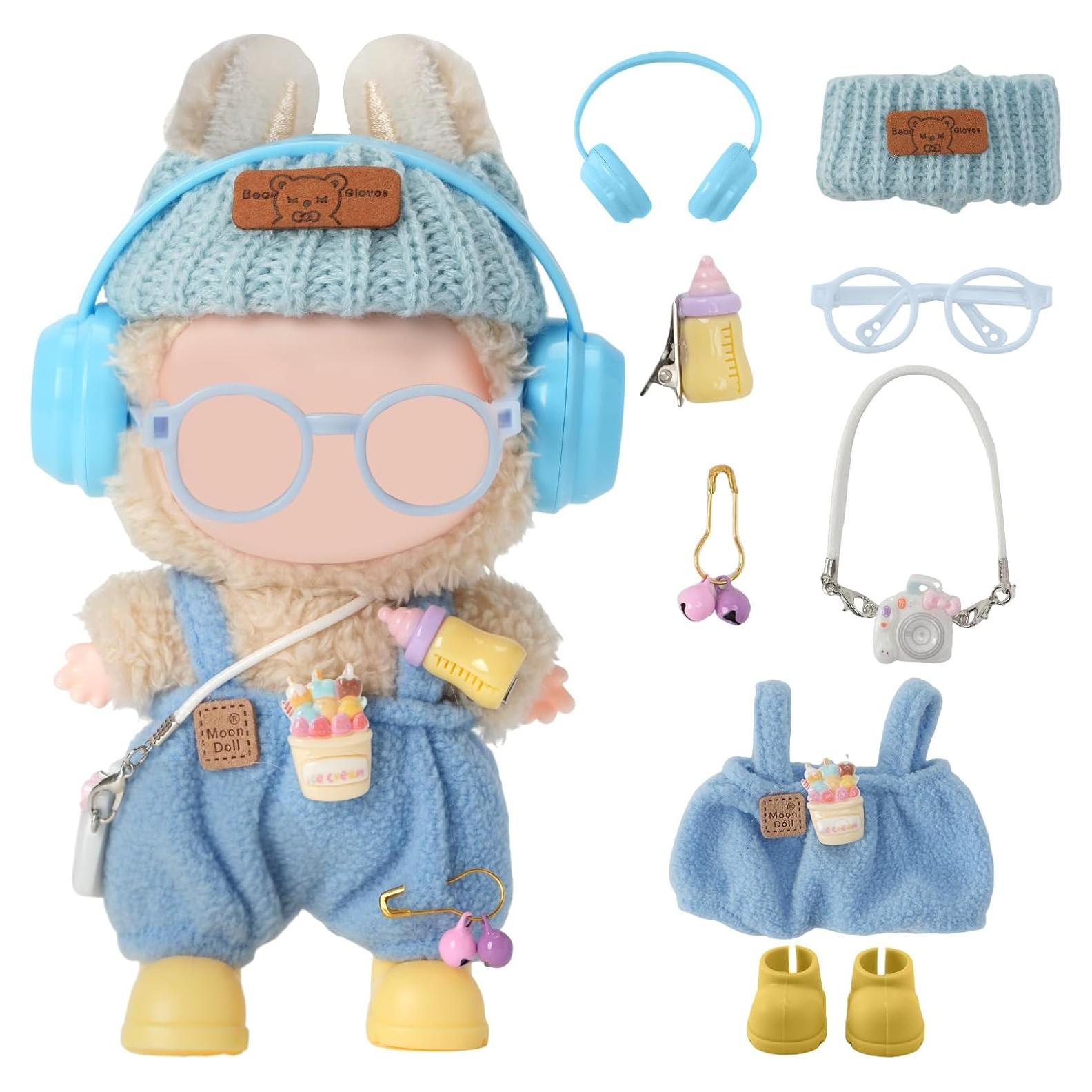 Conjunto de Ropa para Muñecas 8 Piezas Yrlisfon Azul 17 cm