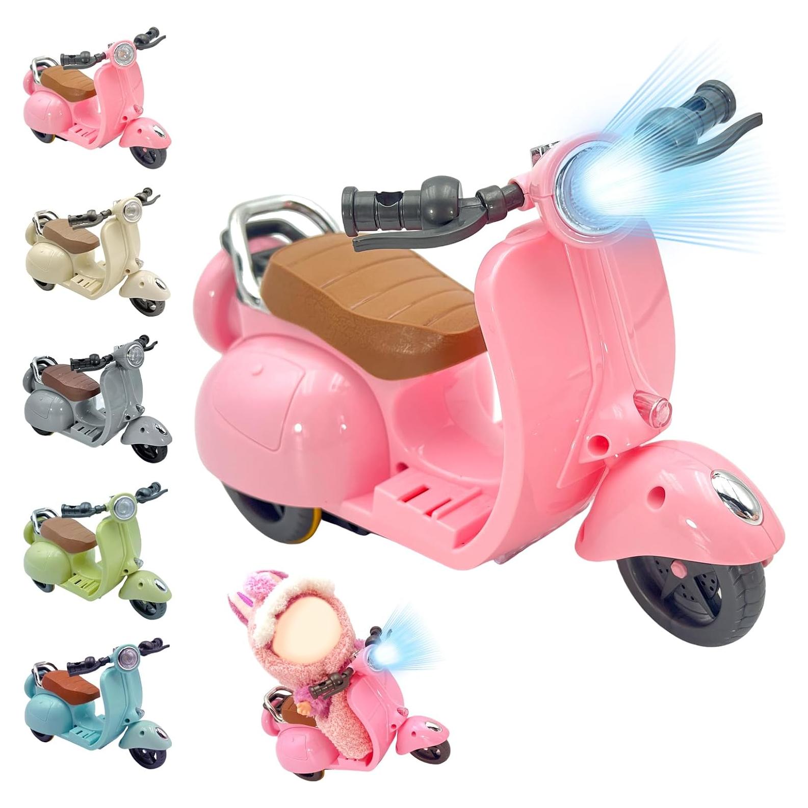 Scooter eléctrico para muñecas LUFZFEU con luces y música