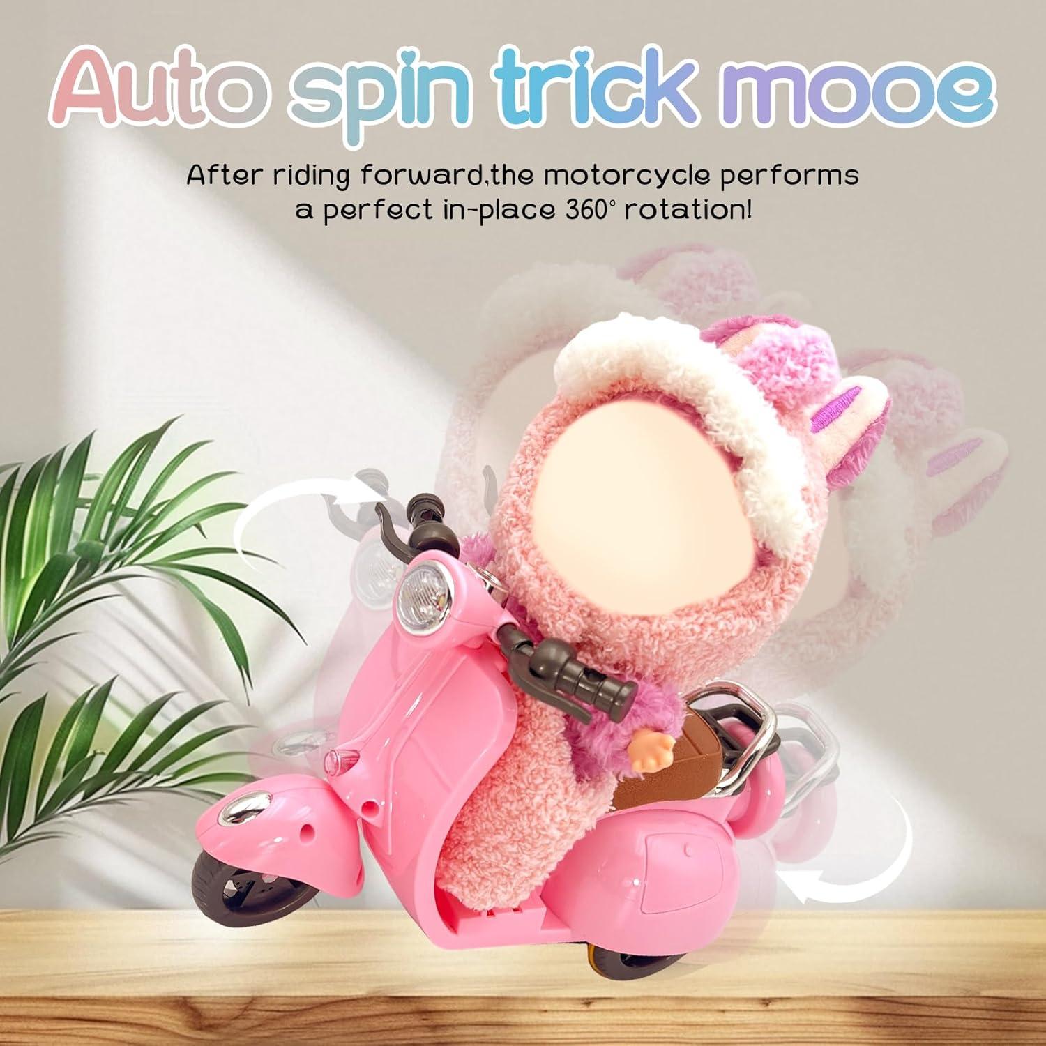 Scooter eléctrico para muñecas LUFZFEU con luces y música