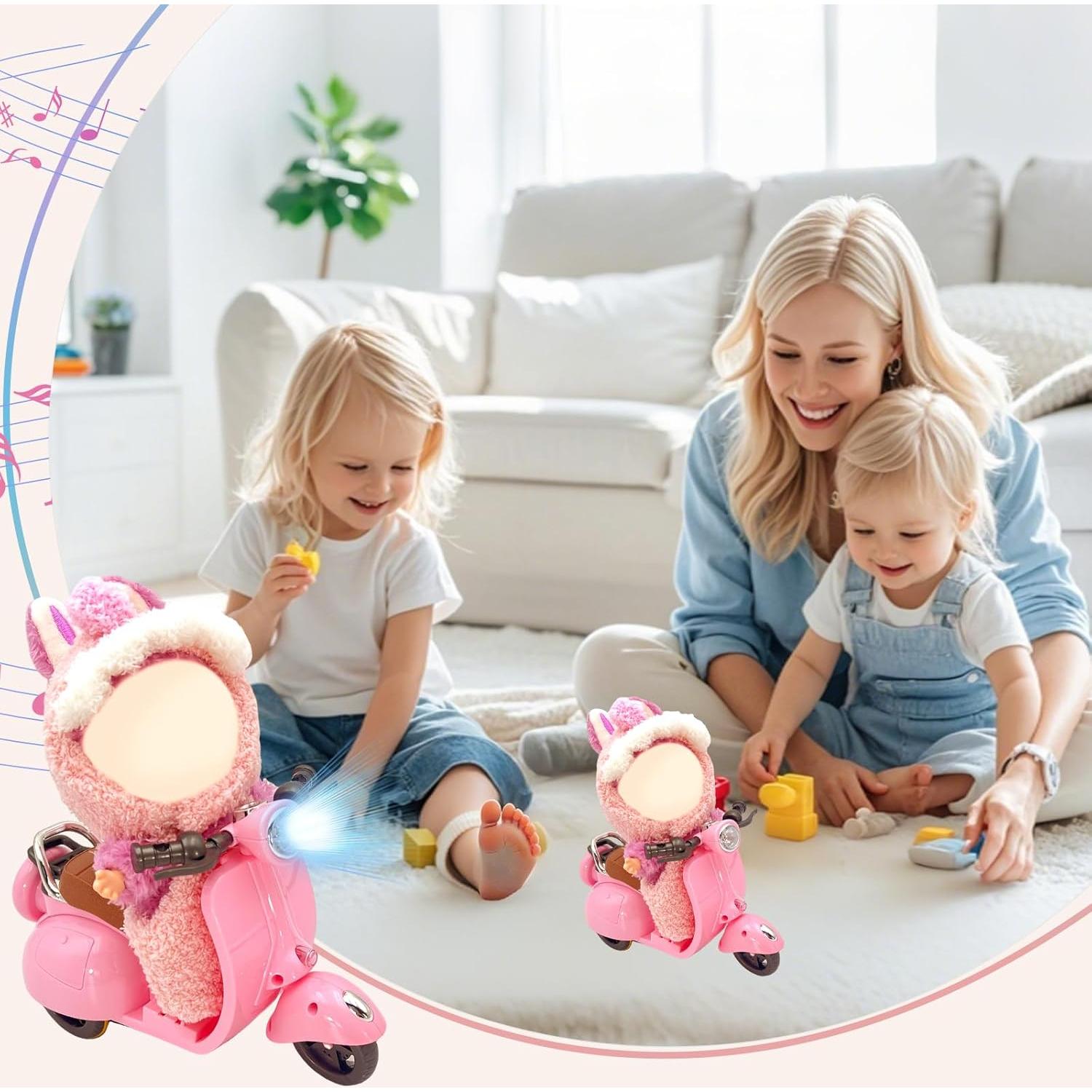 Scooter eléctrico para muñecas LUFZFEU con luces y música