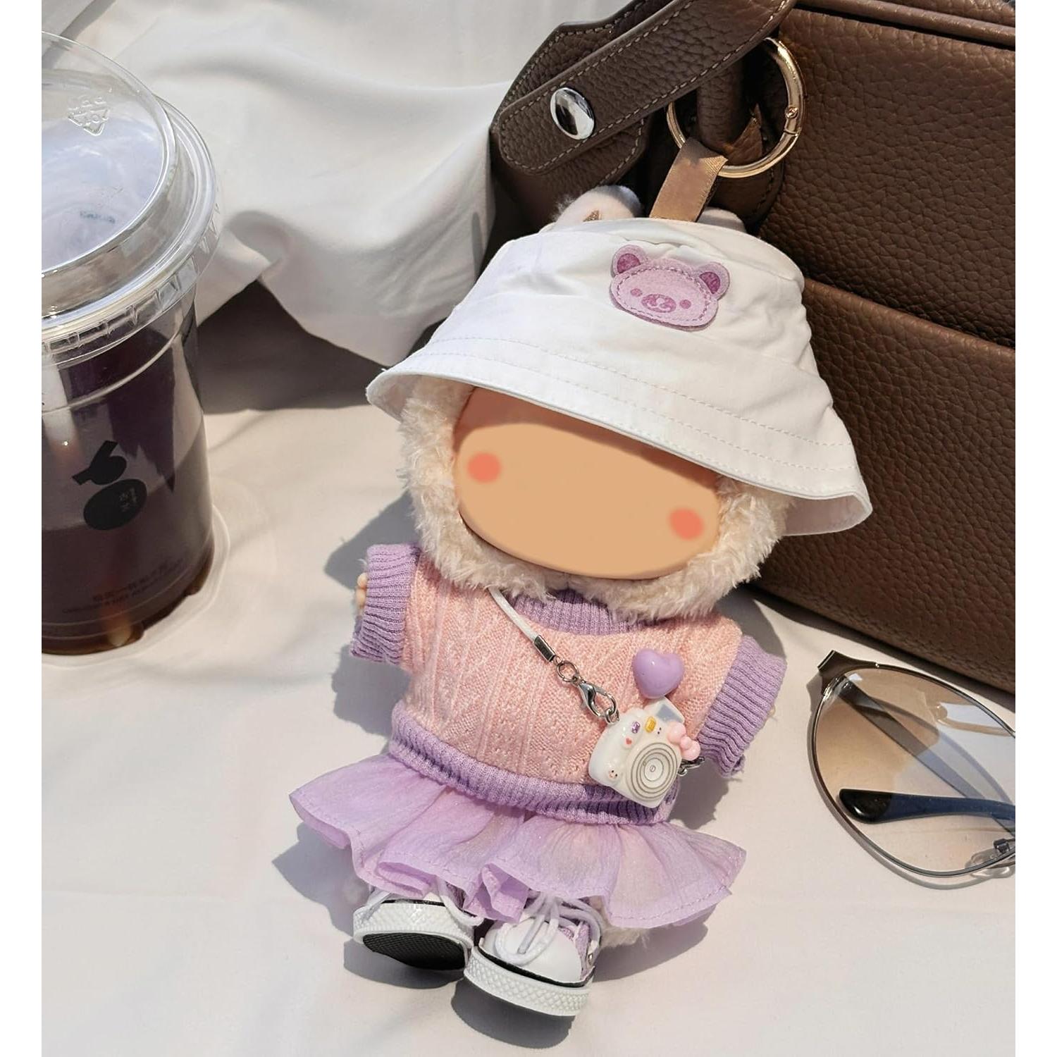 Conjunto de Ropa para Muñeca 17cm Coruja 5 Piezas Estilo Lavanda