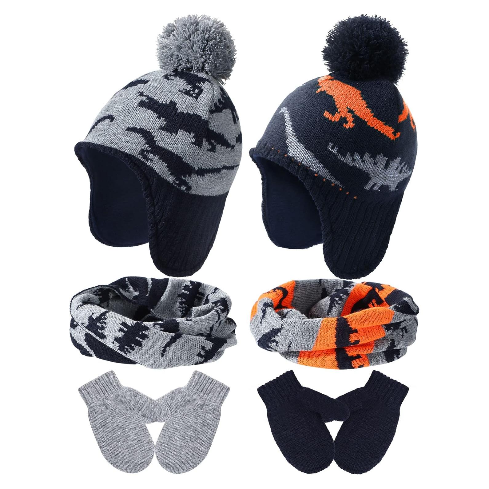 Conjunto de gorro, bufanda y guantes SATINIOR para niños