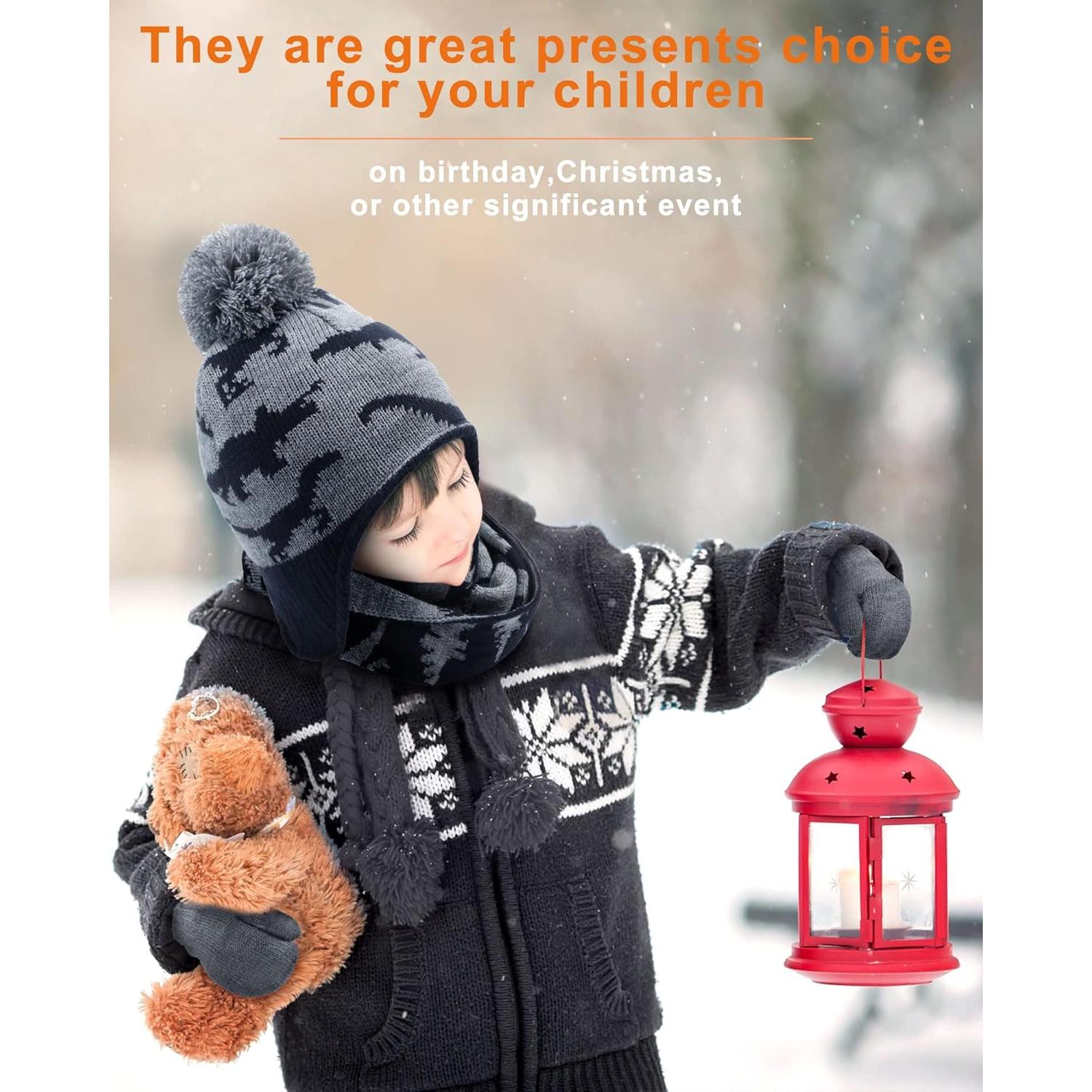 Conjunto de gorro, bufanda y guantes SATINIOR para niños