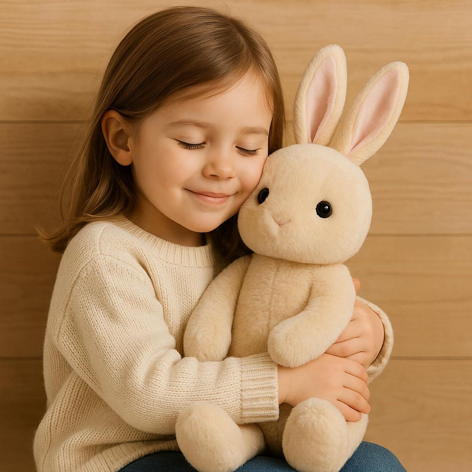 Conejo de Peluche WEIGEDU 43.9 cm Beige para Niños