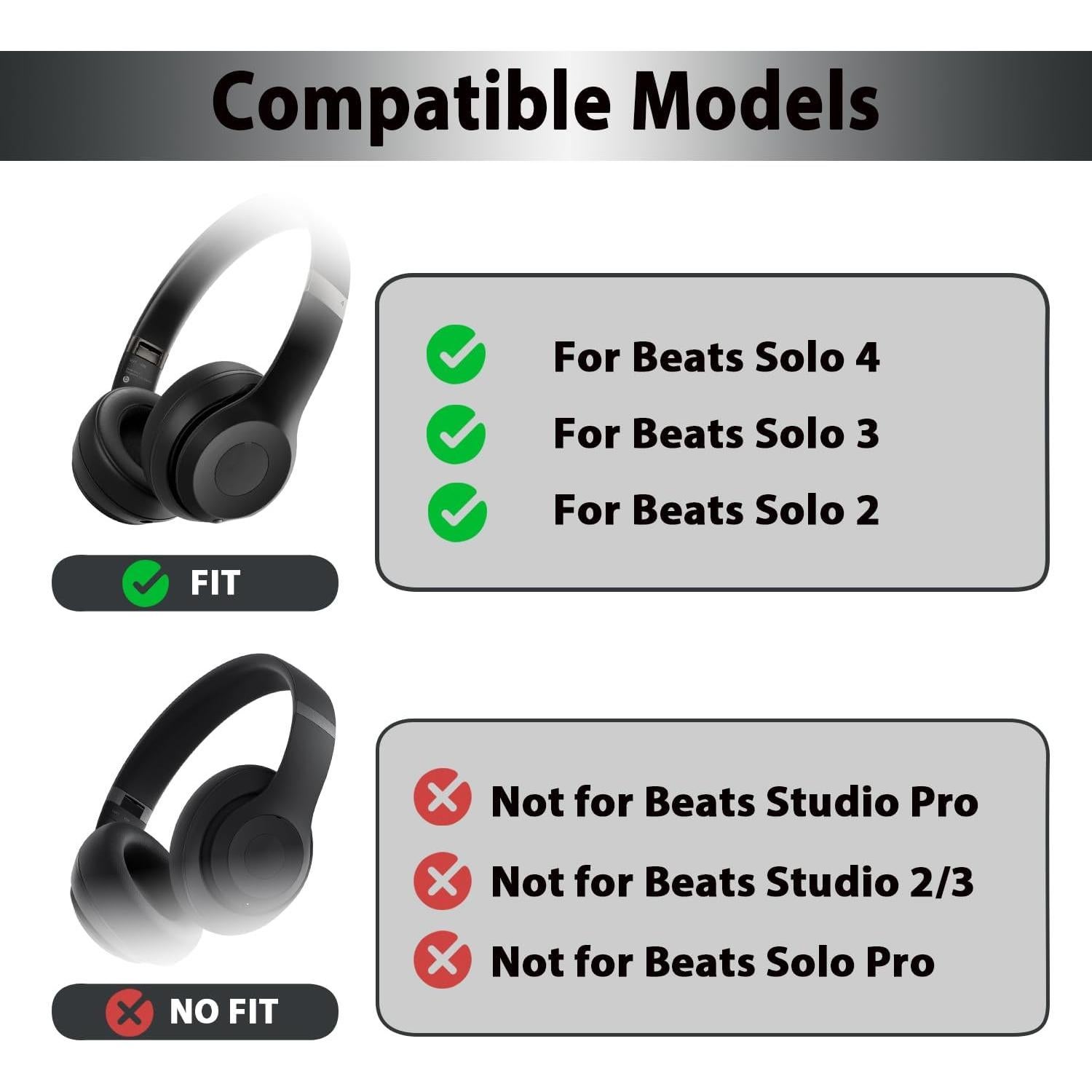 Cubiertas de Almohadillas de Silicona Adhiper para Beats Solo 4 y 3 Beige