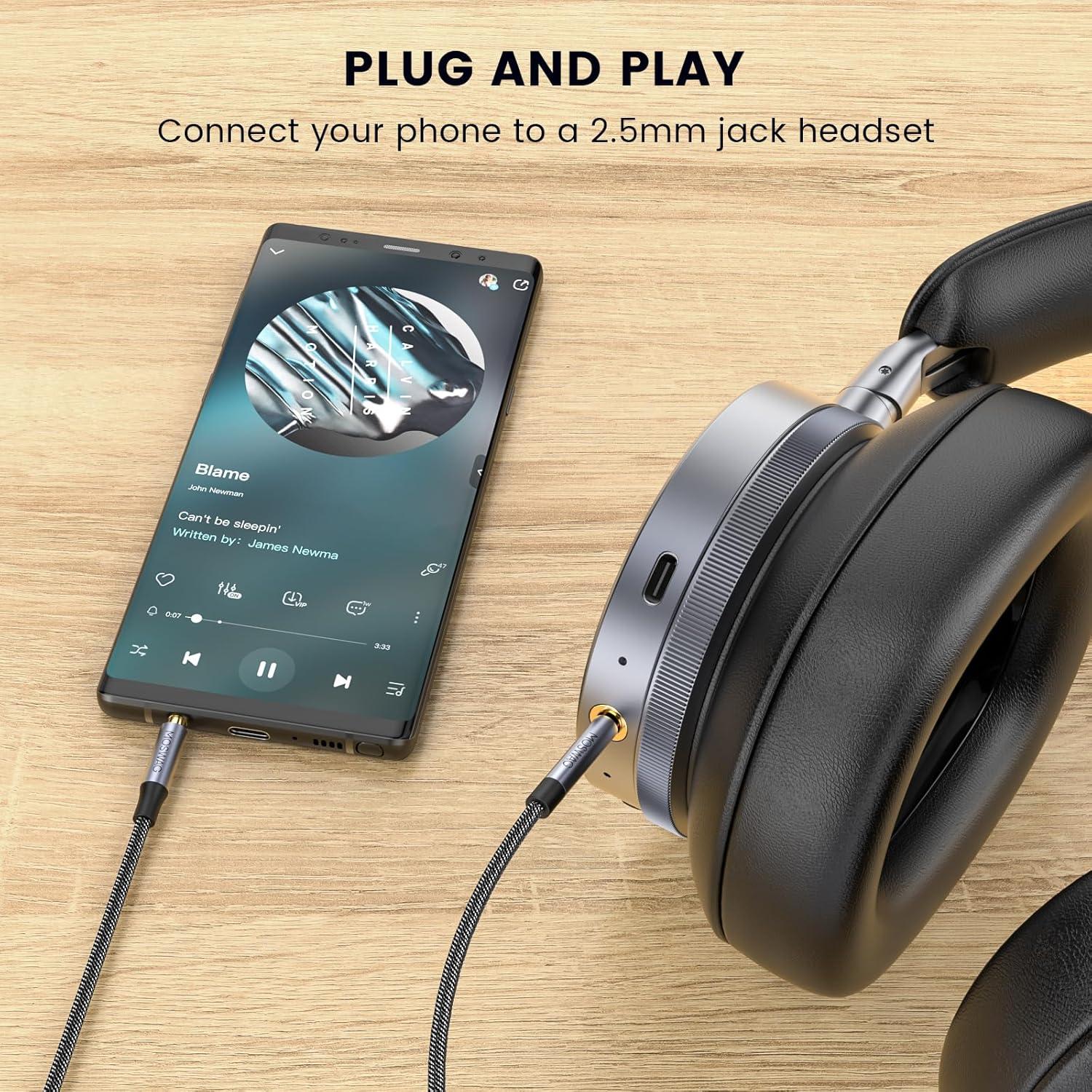 Cable de Audio 3.5mm a 2.5mm MOSWAG 1m Compatible Bose JBL