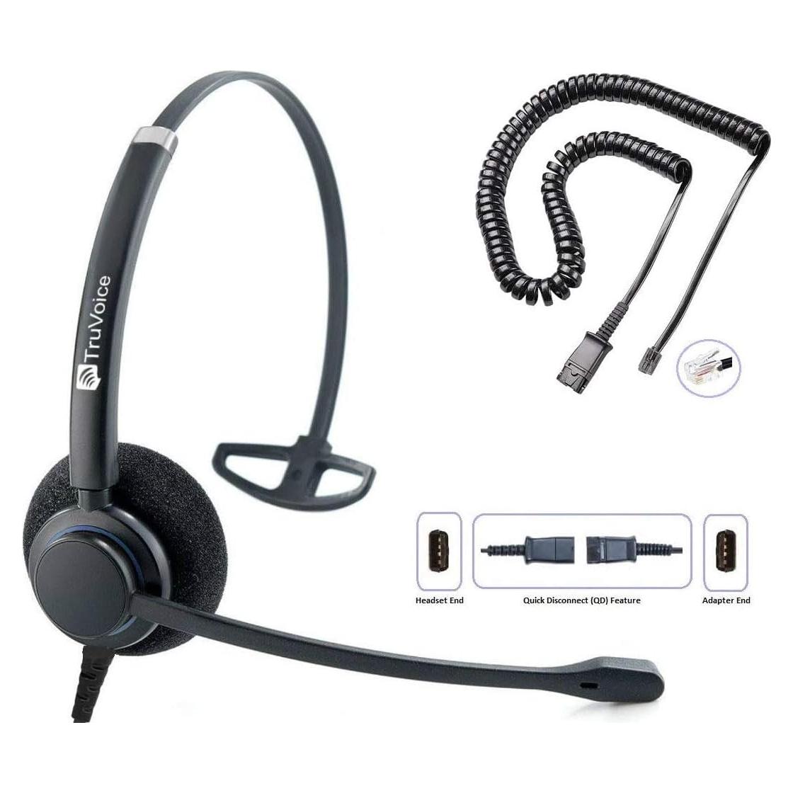 Auricular TruVoice HD-100 con Micrófono y Cancelación de Ruido