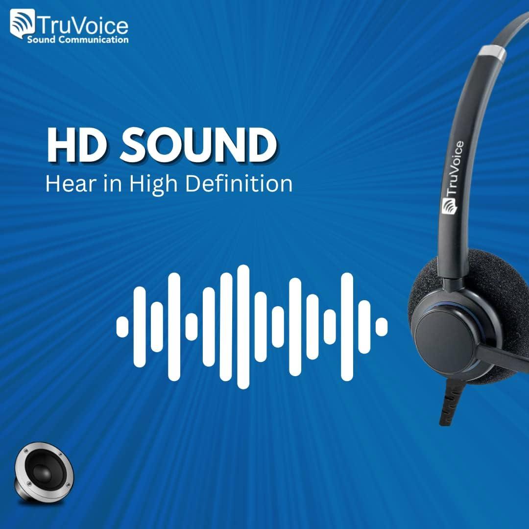 Auricular TruVoice HD-100 con Micrófono y Cancelación de Ruido