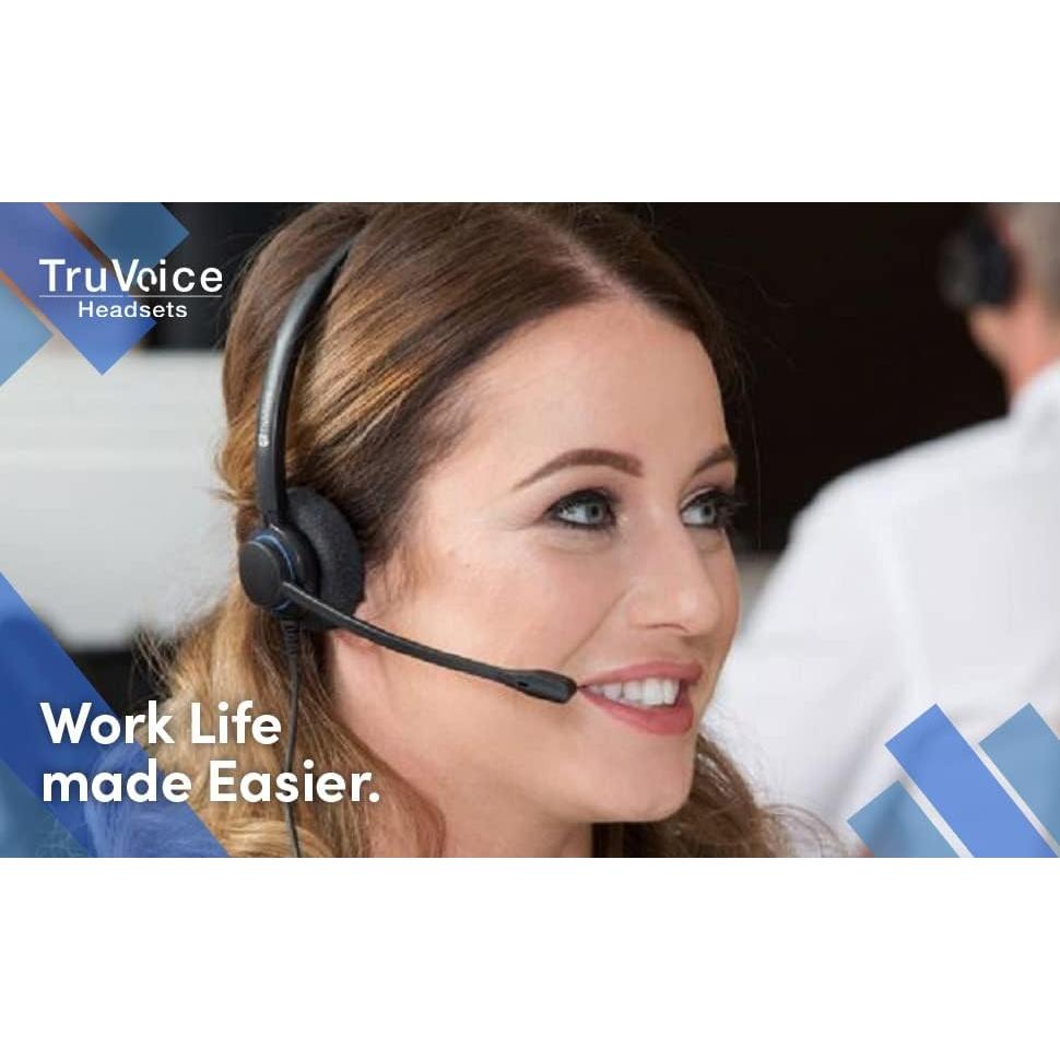 Auricular TruVoice HD-100 con Micrófono y Cancelación de Ruido