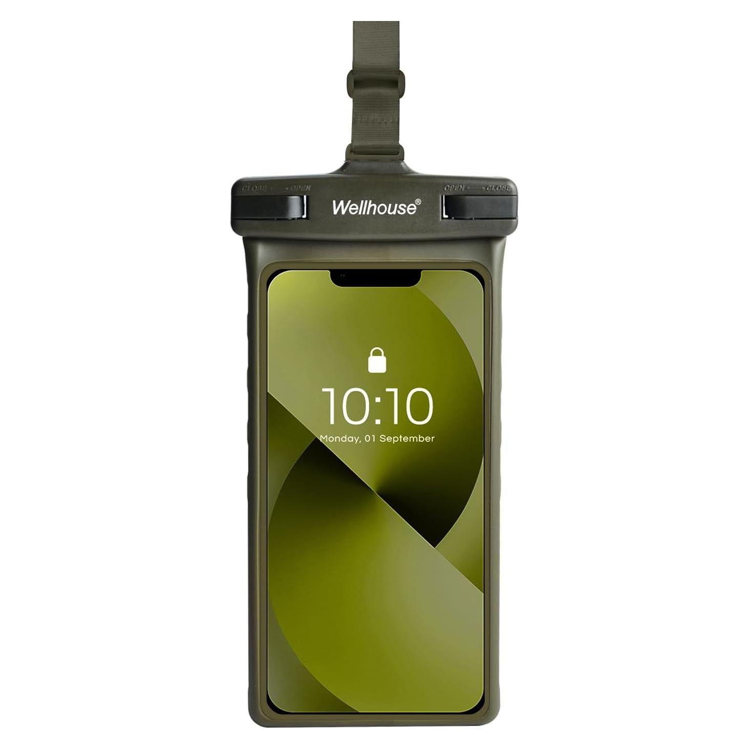 Funda Impermeable Wellhouse para Smartphone 7" Oliva