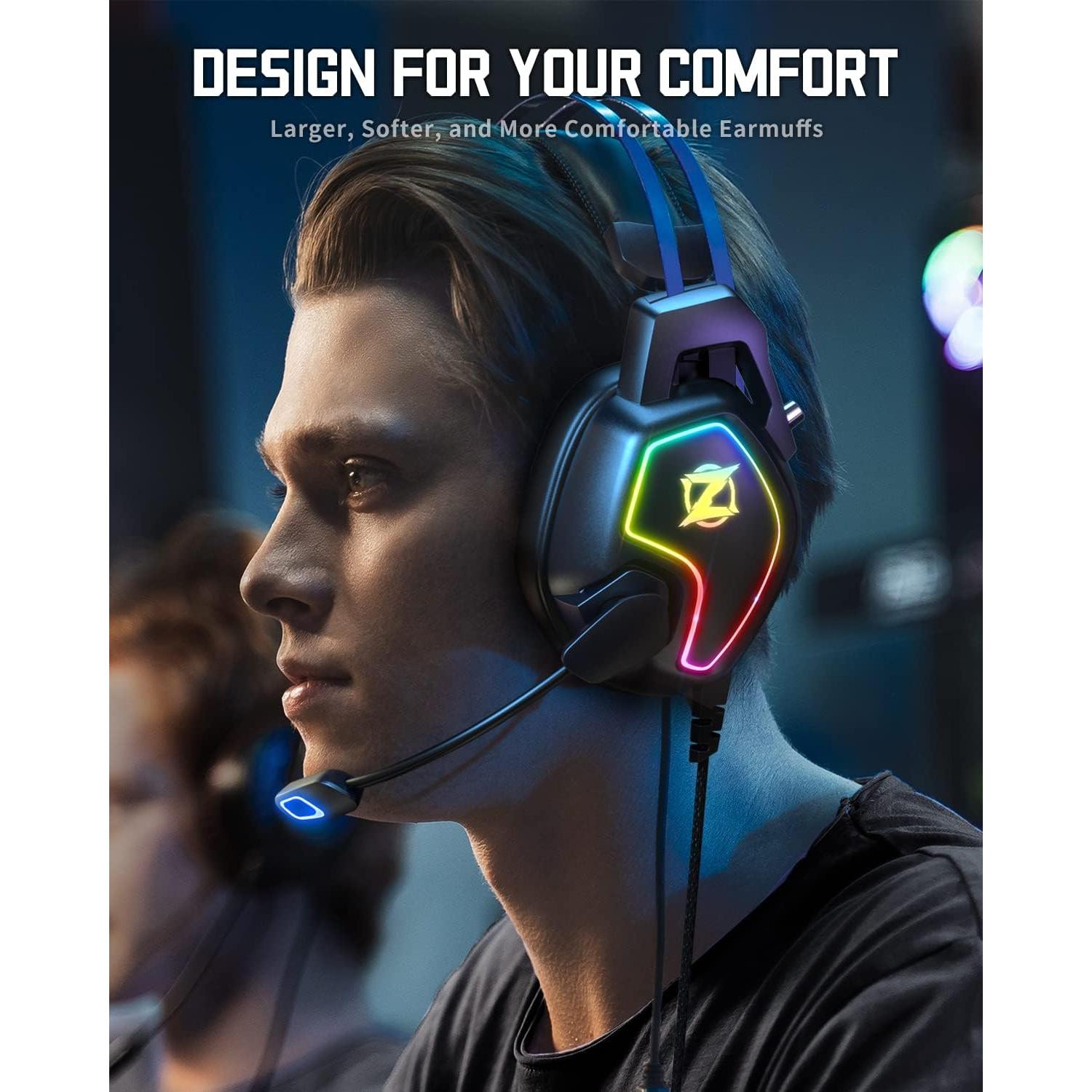 Auriculares Gaming Ozeino ZW2 con Micrófono y Cancelación de Ruido