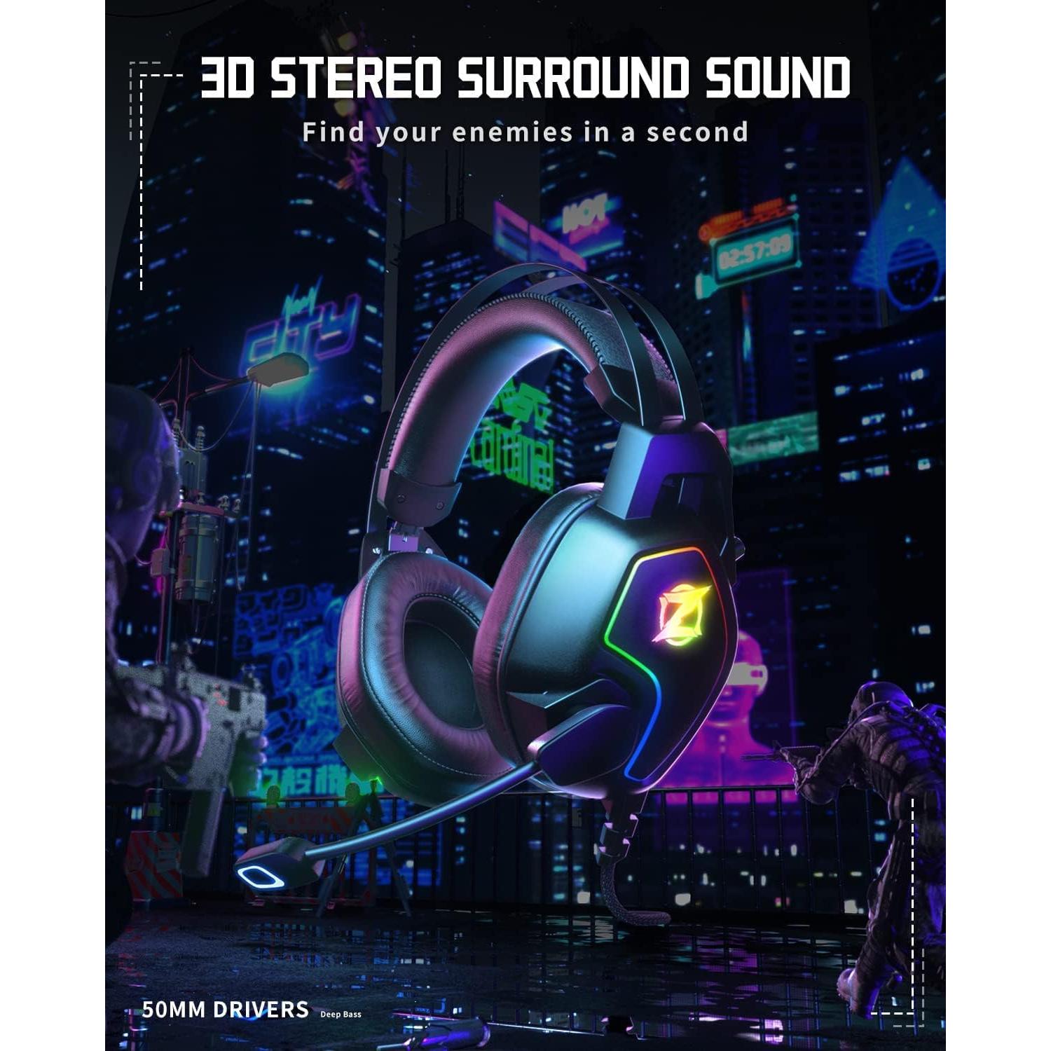 Auriculares Gaming Ozeino ZW2 con Micrófono y Cancelación de Ruido