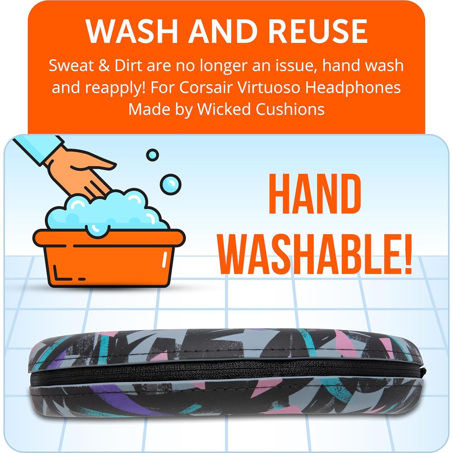 Cubierta de Banda de Silicona WC BandZ para Auriculares Corsair Virtuoso