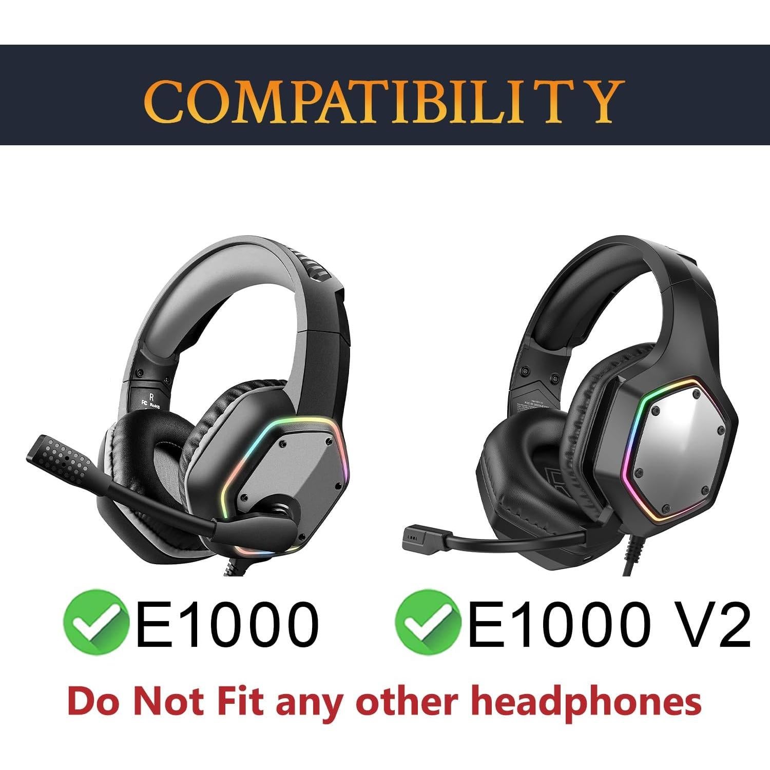 Cubierta de diadema SOULWIT para auriculares E1000/E1000V2 - Negro