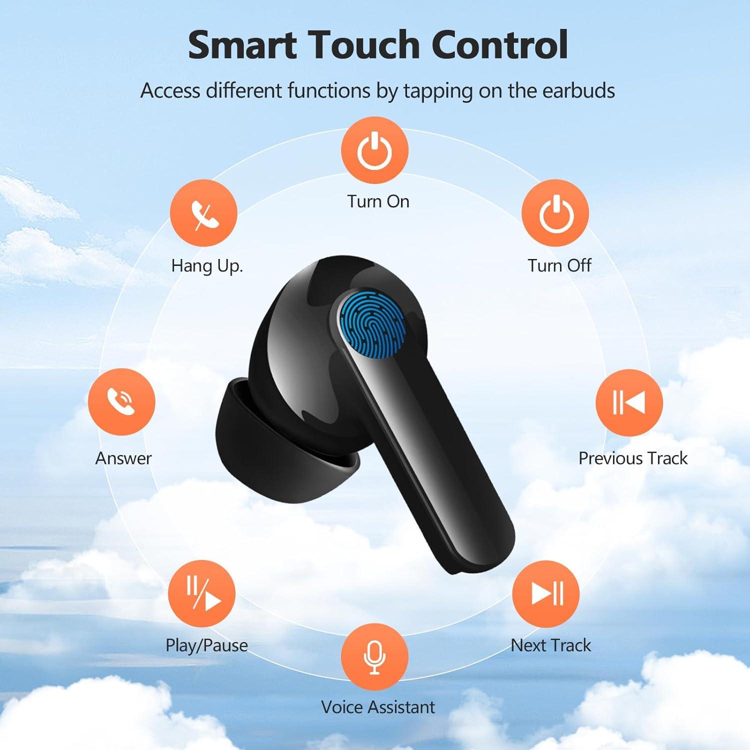 Auriculares Inalámbricos BUABMEQ S40 Bluetooth 5.4 IPX7 48H