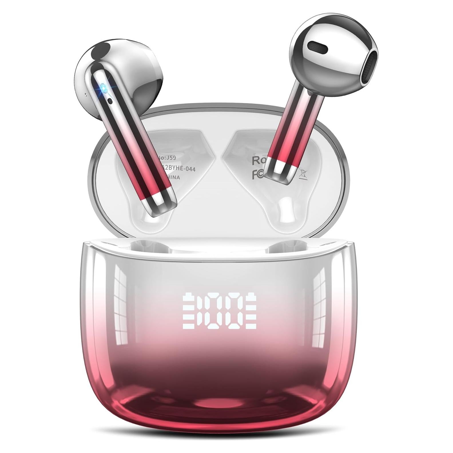 Auriculares Inalámbricos DUCOCUB J59 Bluetooth 5.4 IPX7 Rojo